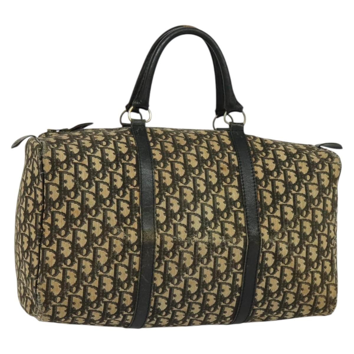 Dior DIOR Trotter Canvas Boston Bag Navy Gold Size ONE SIZE - 1 Thumbnail