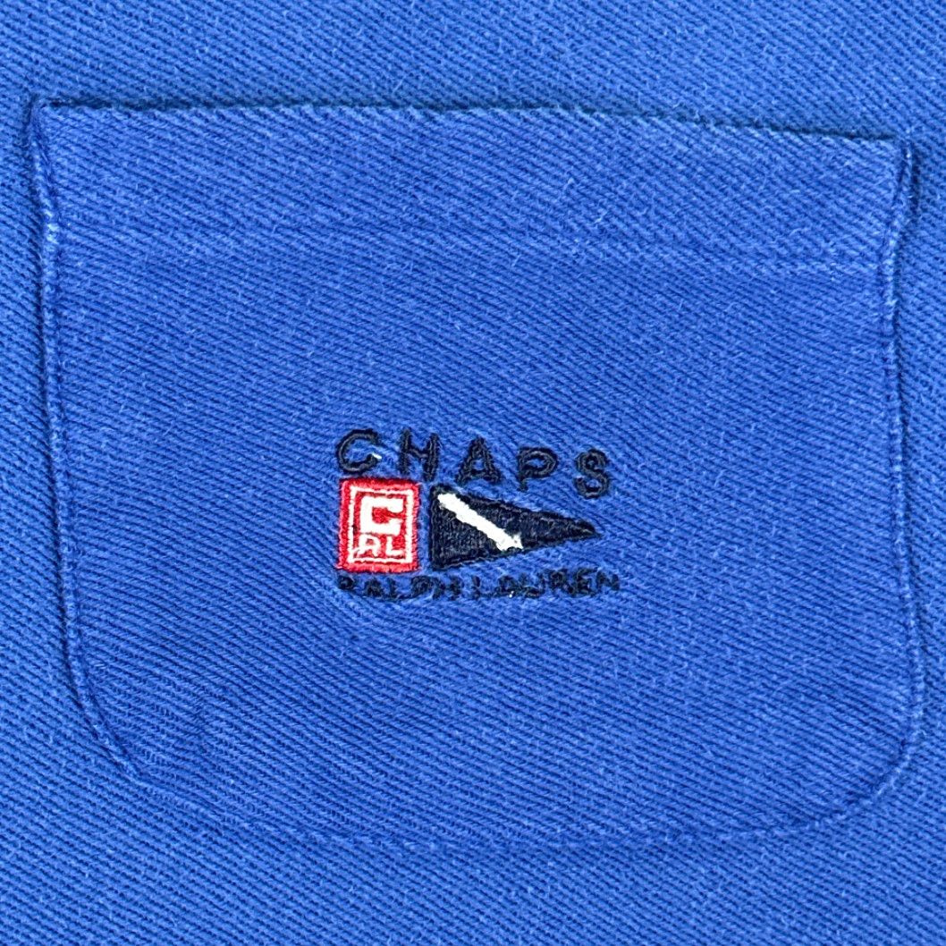 Ralph Lauren VINTAGE Chaps Ralph Lauren Golf Polo Shirt Blue 90s Adult LARGE Shirt Pocket Short Sleeve Mens Size US L / EU 52-54 / 3 - 5 Thumbnail