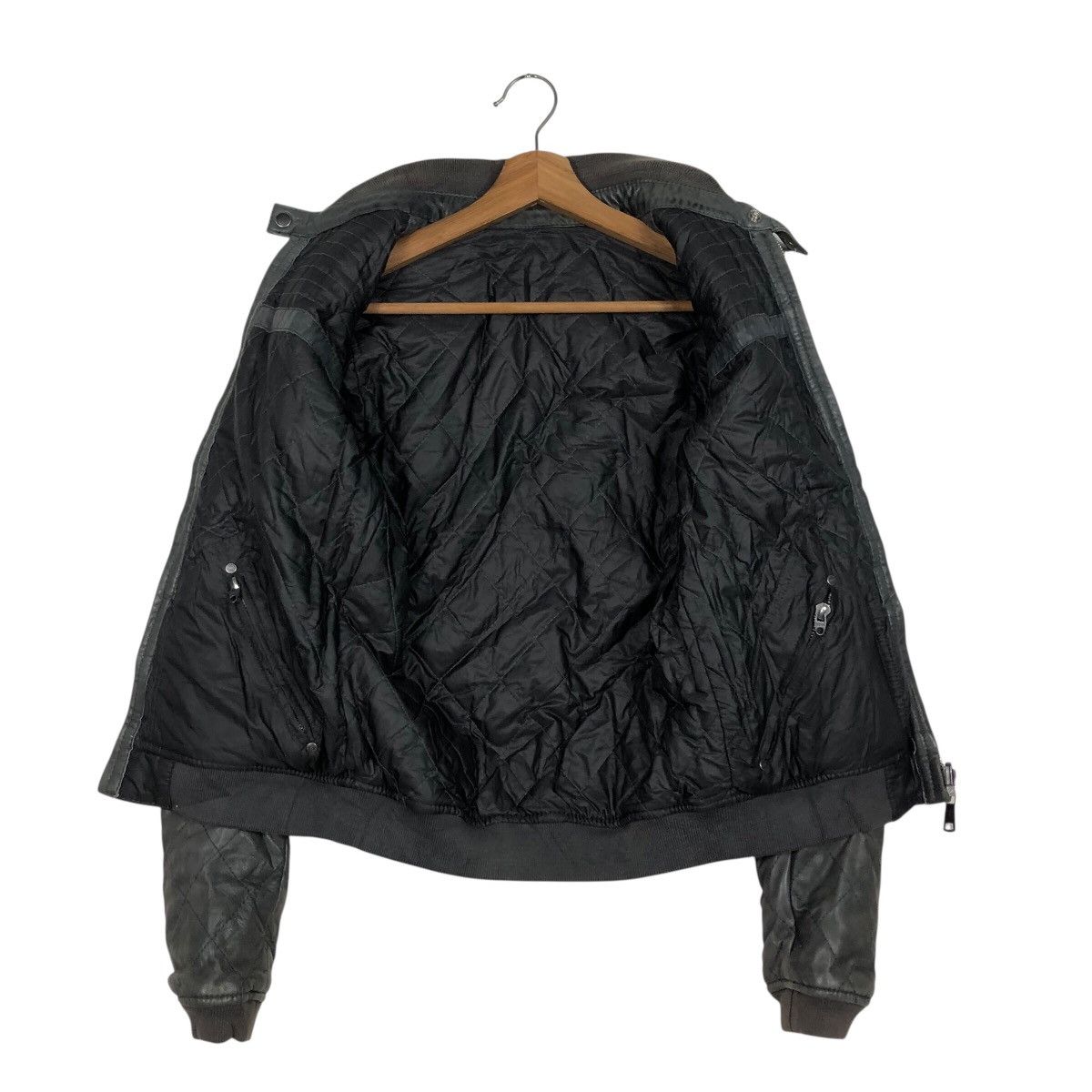 Diesel 📌Rich Black Biker Leather Jacket Diesel Bondage Design Size US XS / EU 42 / 0 - 14 Thumbnail