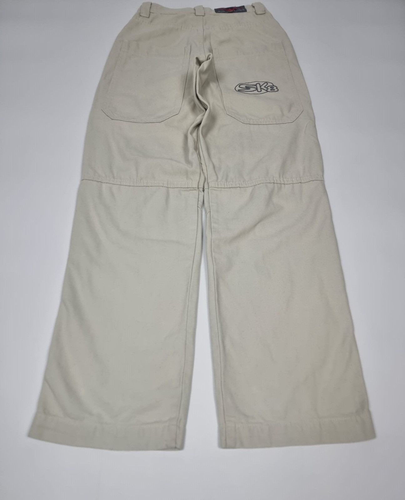 Japanese Brand × Vintage vintage Bad+Mad double knee baggy pants XS womens beige Size 26" / US 2 / IT 38 - 15 Thumbnail