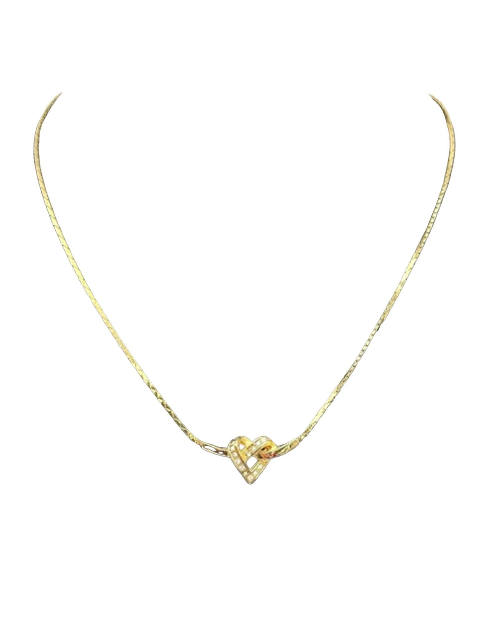 image of Metal Necklace With Pendant By Dior in Gold, Women's