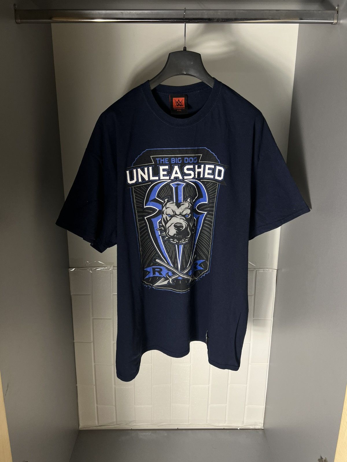 Vintage × WWE VERY RARE UNLEASHED THE BIG DOG DOUBLE PRINTED T-SHIRT 90s Size US XXL / EU 58 / 5 - 1 Thumbnail