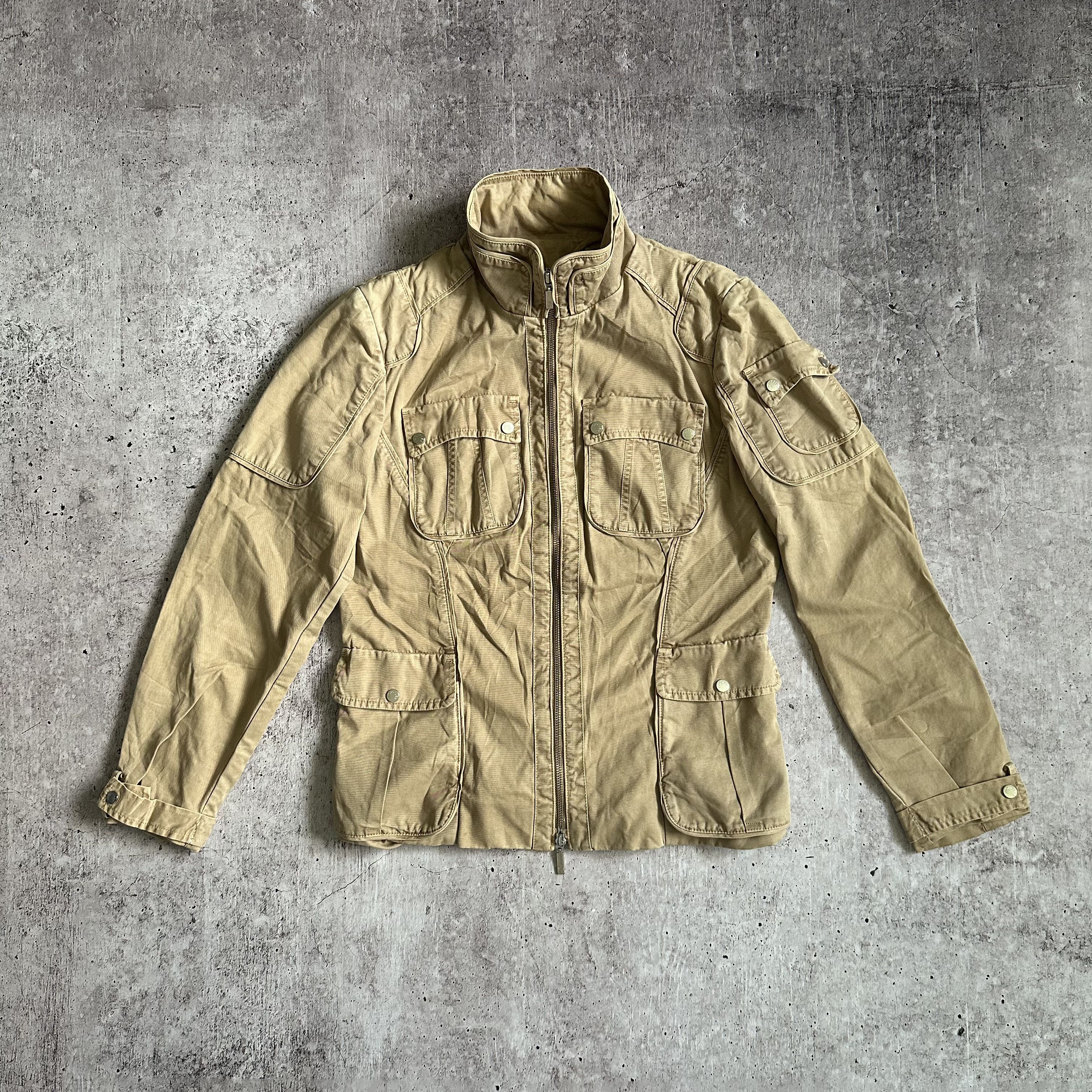 Moncler Moncler Avant Garde Denim Vintage y2k Beige Cargo Jacket Size M / US 6-8 / IT 42-44 - 1 Thumbnail