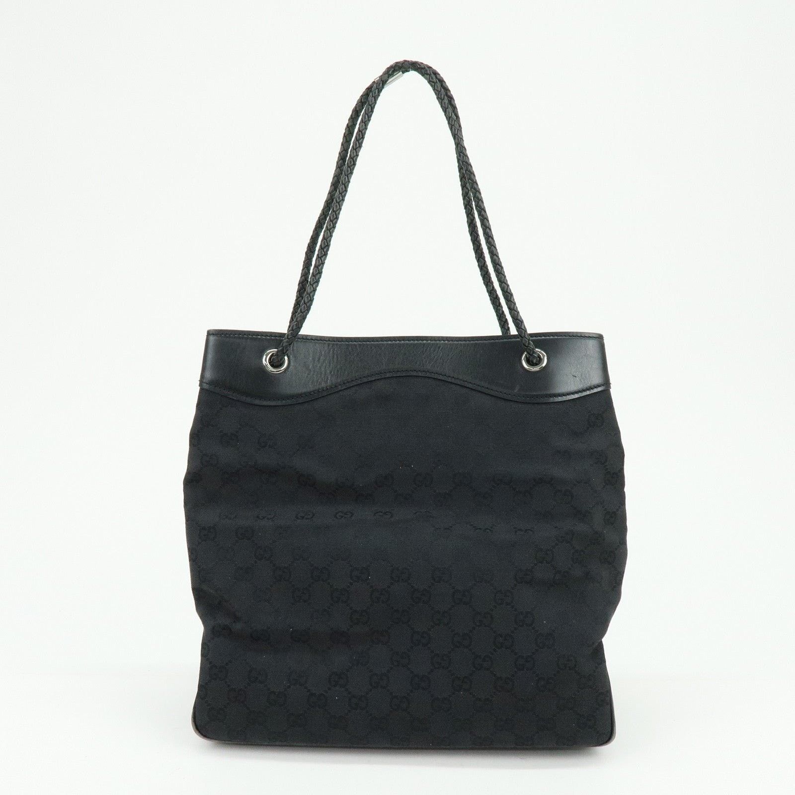 Gucci Gucci GG Canvas & Leather Shoulder Bag Black Size ONE SIZE - 2 Thumbnail