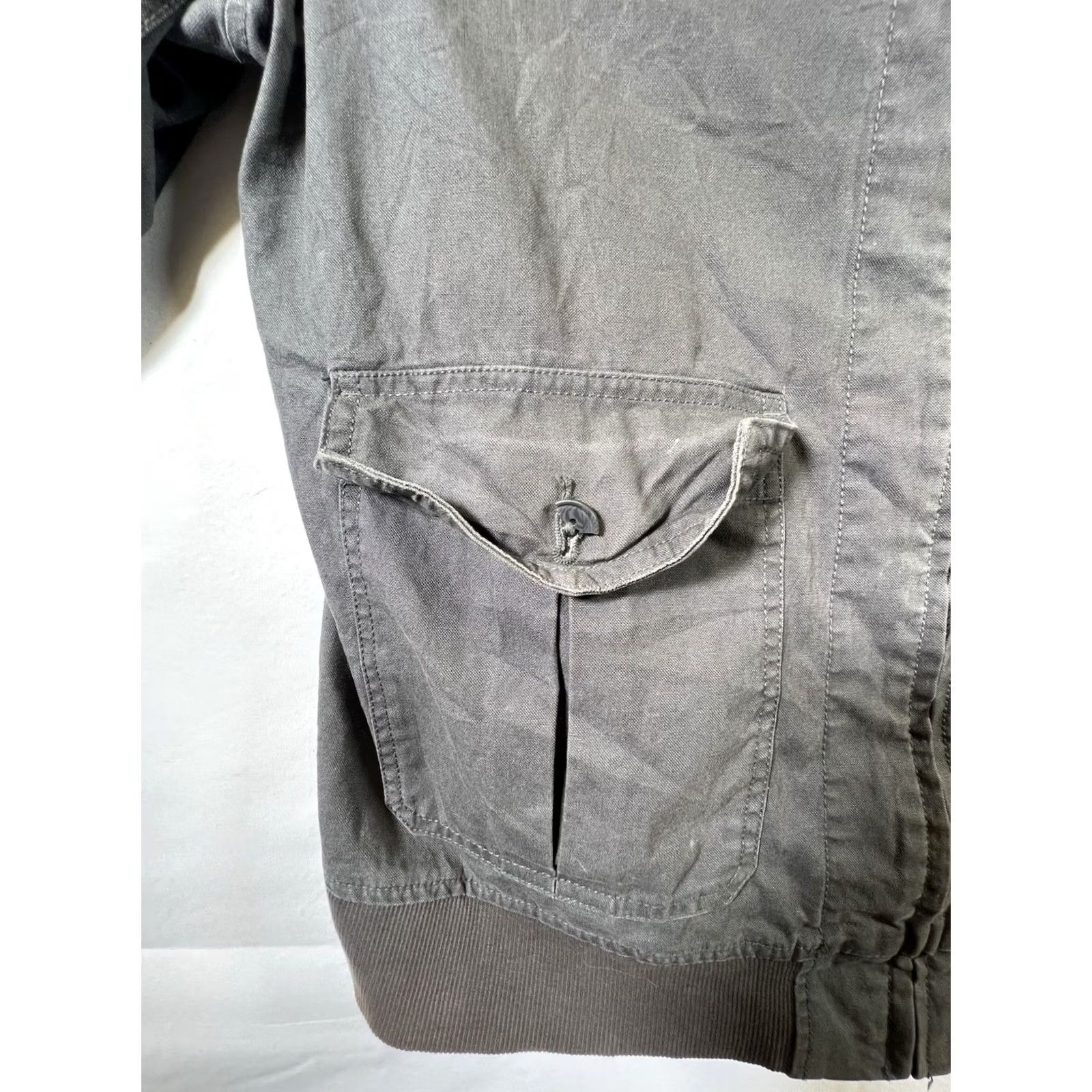 Converse Converse ONE STAR Canvas Bomber Jacket Regular L Gray/Black Zipper Men’s Lightweight Mid-Length Stars Shirt/Coat Size US L / EU 52-54 / 3 - 6 Thumbnail
