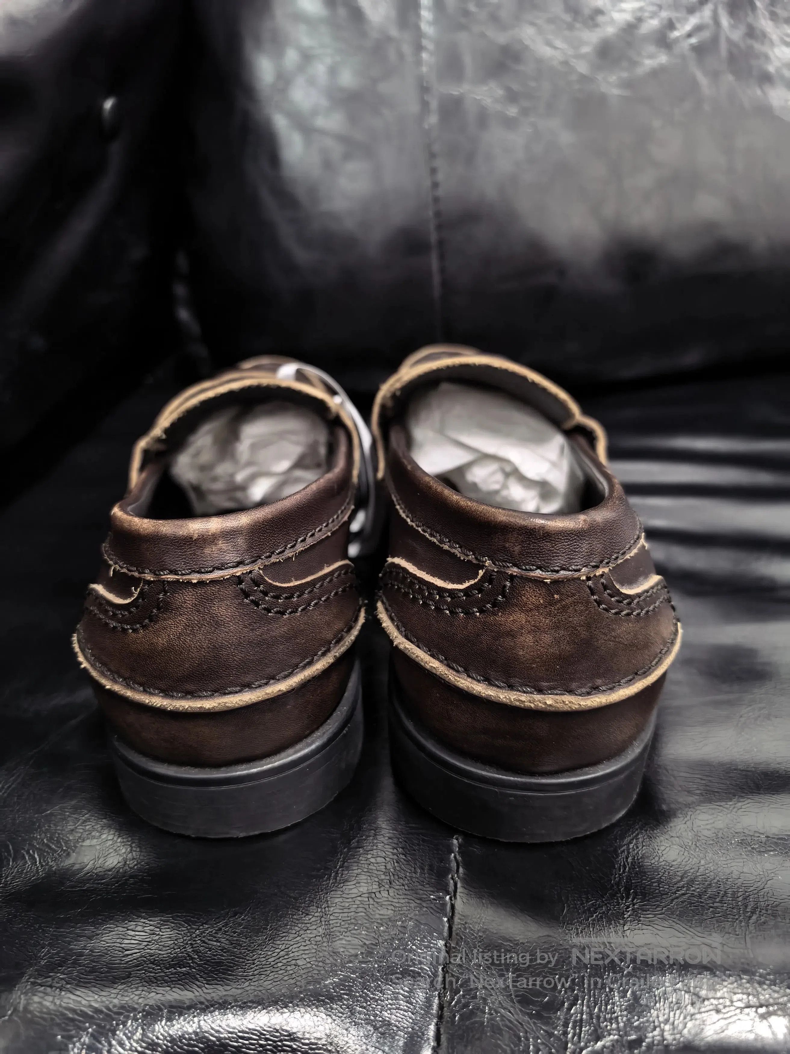 Miu Miu MiuMiu Brown Leather Gold Coin Loafers. Size US 5.5 / IT 35.5 - 4 Thumbnail