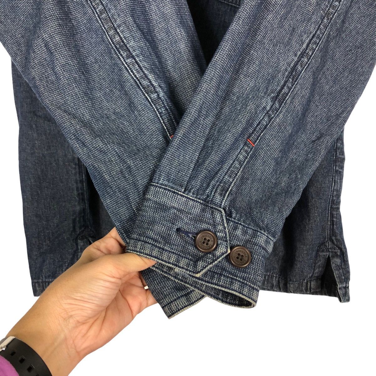Japanese Brand 🔥Vintage Denim Chore Jacket Zipper Crocodile Japan Made Size US L / EU 52-54 / 3 - 15 Thumbnail