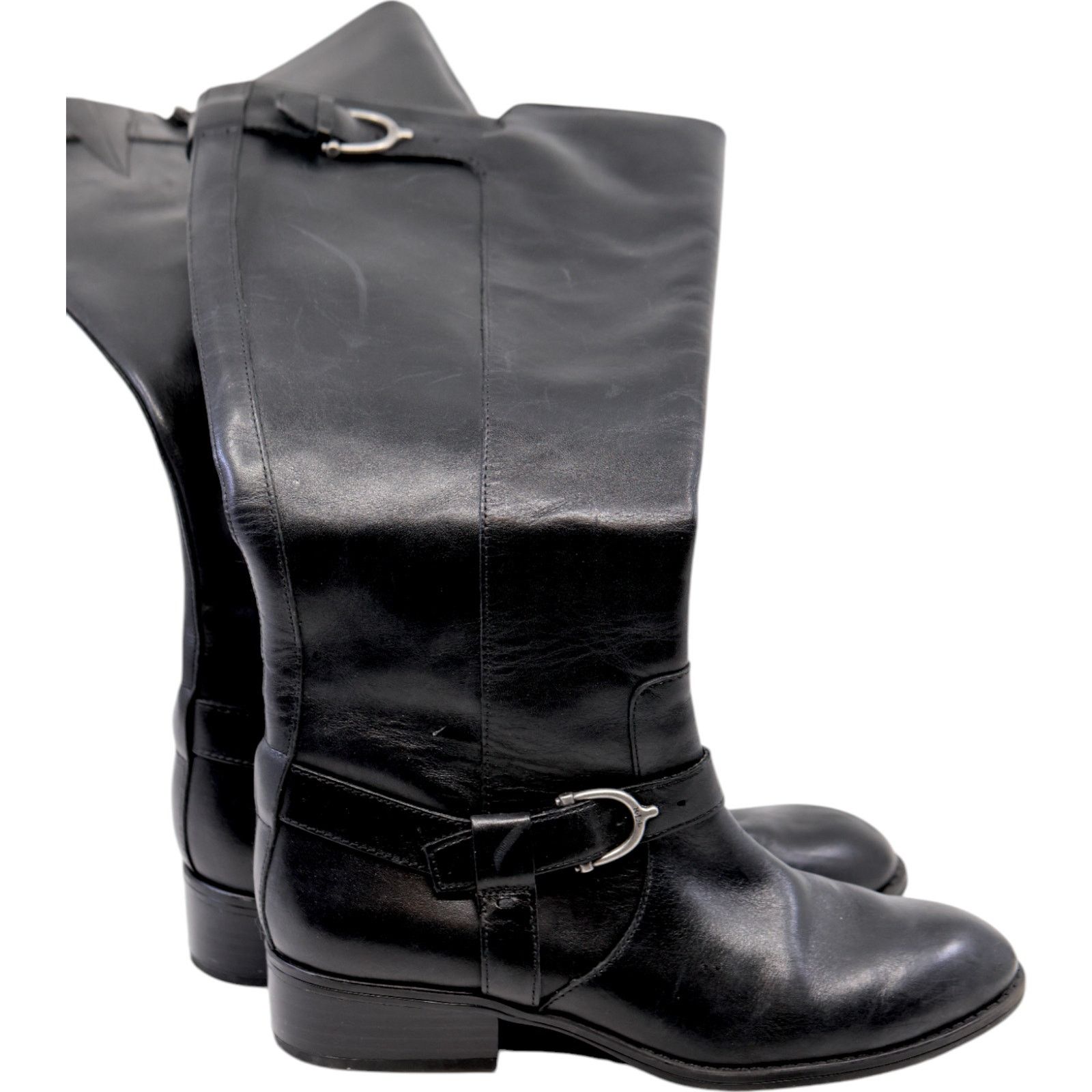 Ralph Lauren Ralph Lauren Margarite Leather Boots 5.5B Black 15" KneeHigh Size US 5.5 / IT 35.5 - 4 Thumbnail
