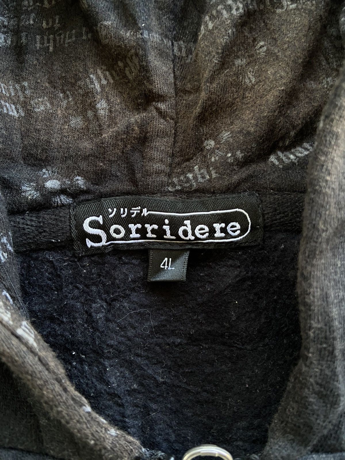 14th Addiction 2000s Sorridere - Vkei Style Poem Skull Zip Hoodie Size US XL / EU 56 / 4 - 4 Thumbnail