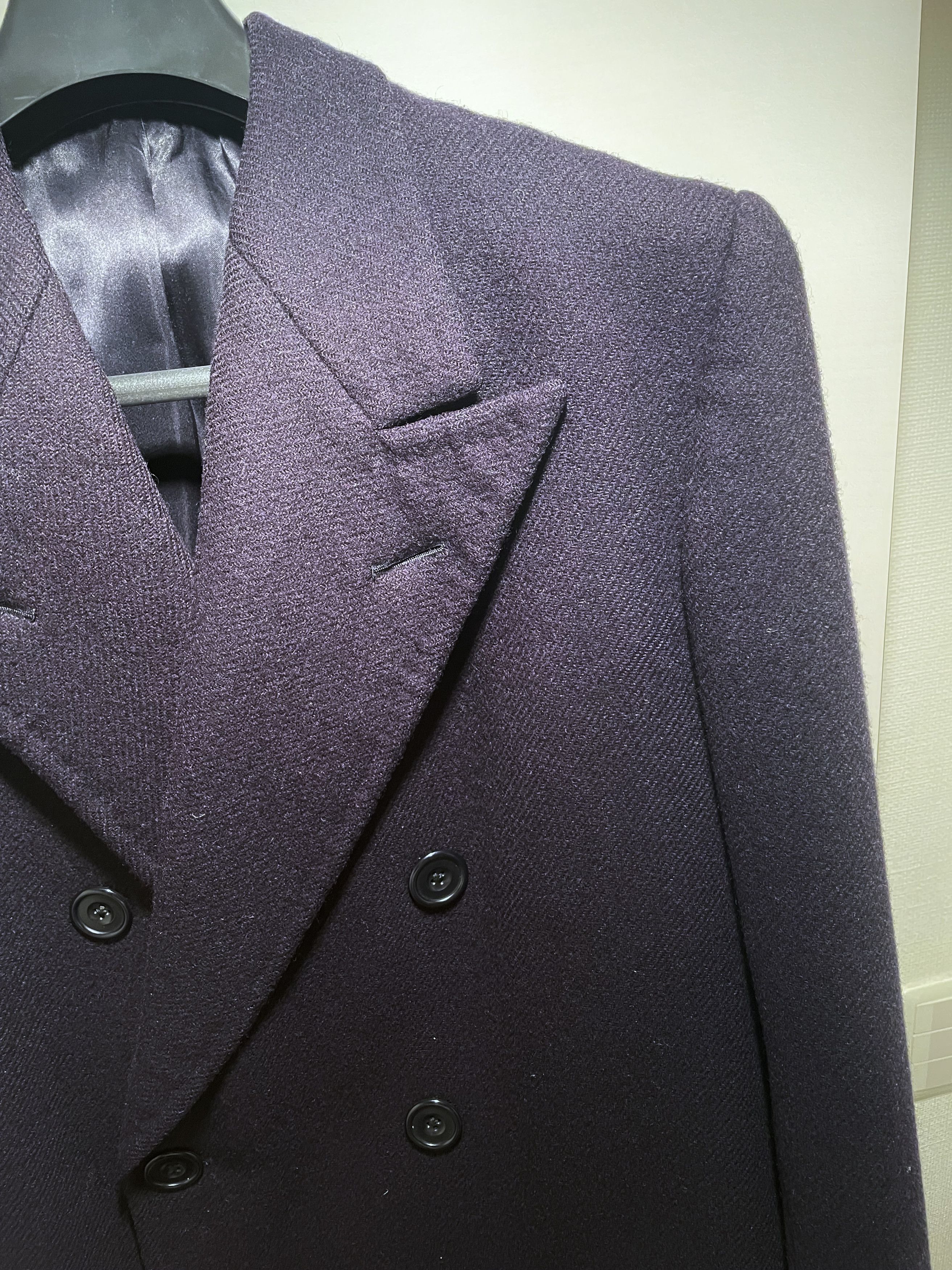 Vintage 1977 SAVILE ROW BESPOKE DOUBLE BREASTED CHESTERFIELD COAT Size US M / EU 48-50 / 2 - 3 Thumbnail