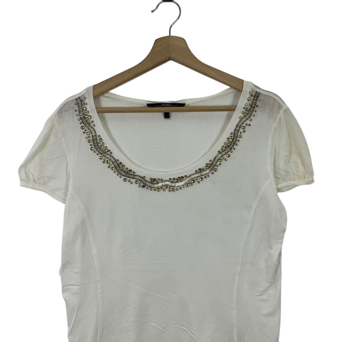 Max Mara MAX MARA WEEKEND LINE Collection Swarovski Tee Shirt Top Size S / US 4 / IT 40 - 2 Thumbnail