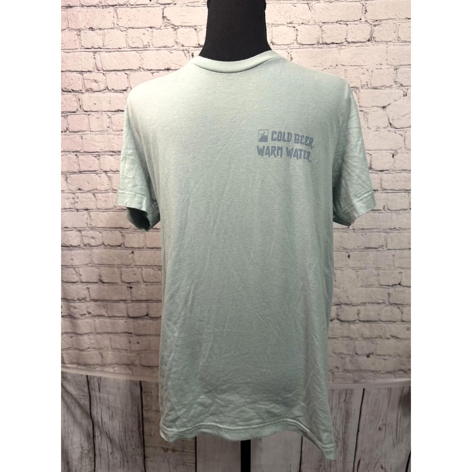 Vintage FloMotion Beach T-Shirt Green Short Sleeve Crew Neck Graphic Print Mens M Size US M / EU 48-50 / 2 - 6 Thumbnail