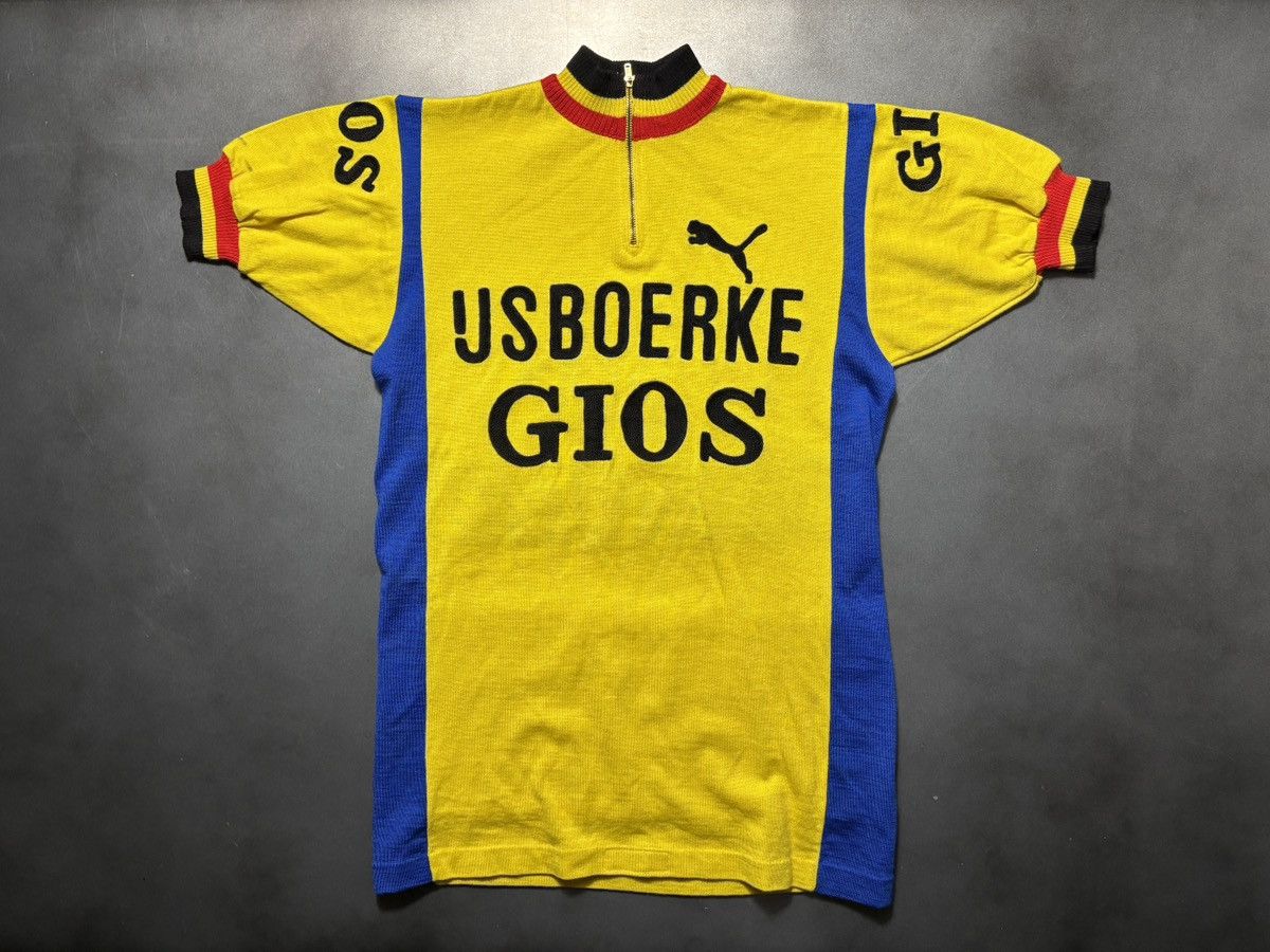 Puma 1978 IJsboerke-Gios Cycling Jersey 1970s Vintage Italy Wool Size US S / EU 44-46 / 1 - 18 Thumbnail