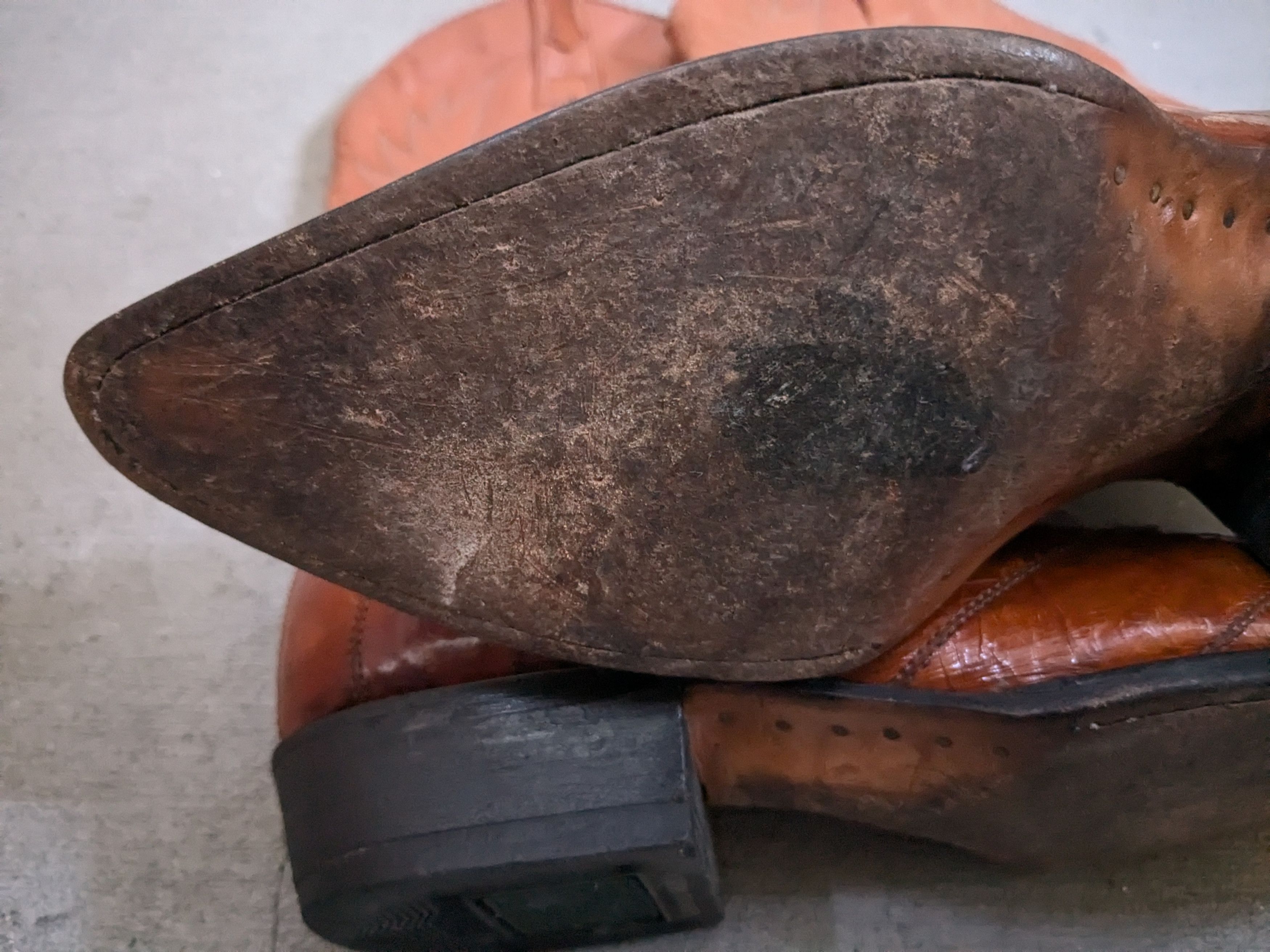 Genuine Leather Nopal Cowboy Boots 9.5 Brown Eel Leather Mexico Exotic Size US 9.5 / EU 42-43 - 12 Thumbnail