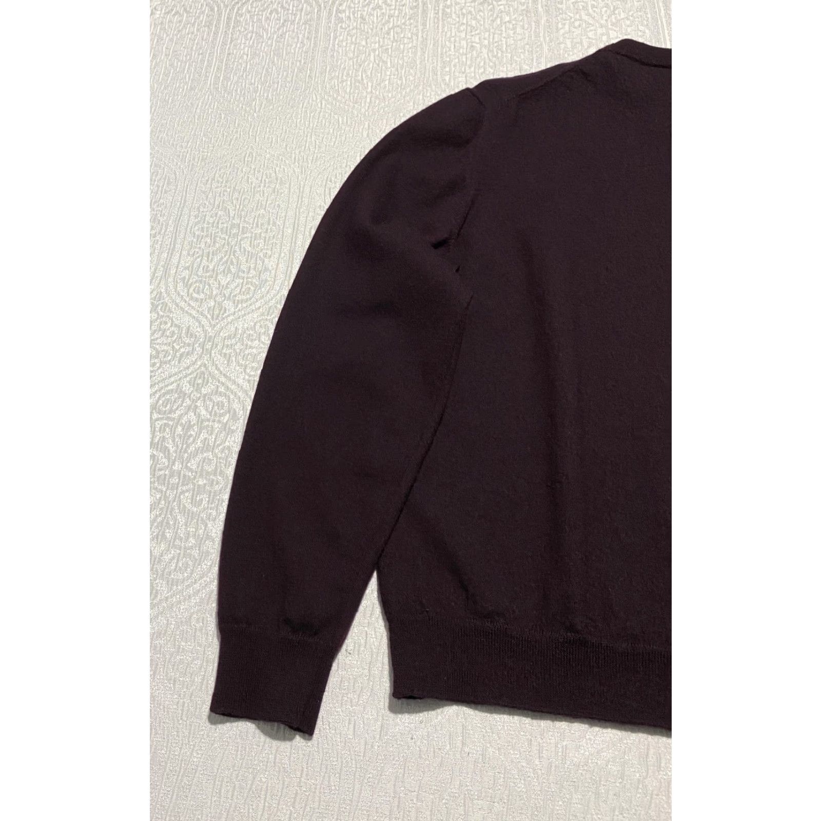 Bloomingdale's The Men's Store Bloomingdale's Sweater Mens XL Burgundy Merino Wool Crewneck Size US XL / EU 56 / 4 - 5 Thumbnail