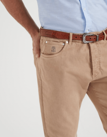 Brunello Cucinelli Dyed Denim Pants in Medium Brown Size US 30 / EU 46 - 3 Thumbnail