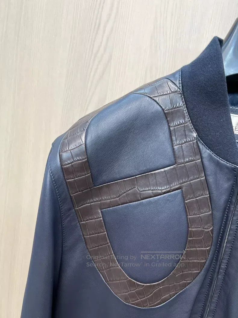 Hermes Hermes Barramundi Crocodile Snout Button Leather Jacket Size US M / EU 48-50 / 2 - 3 Thumbnail
