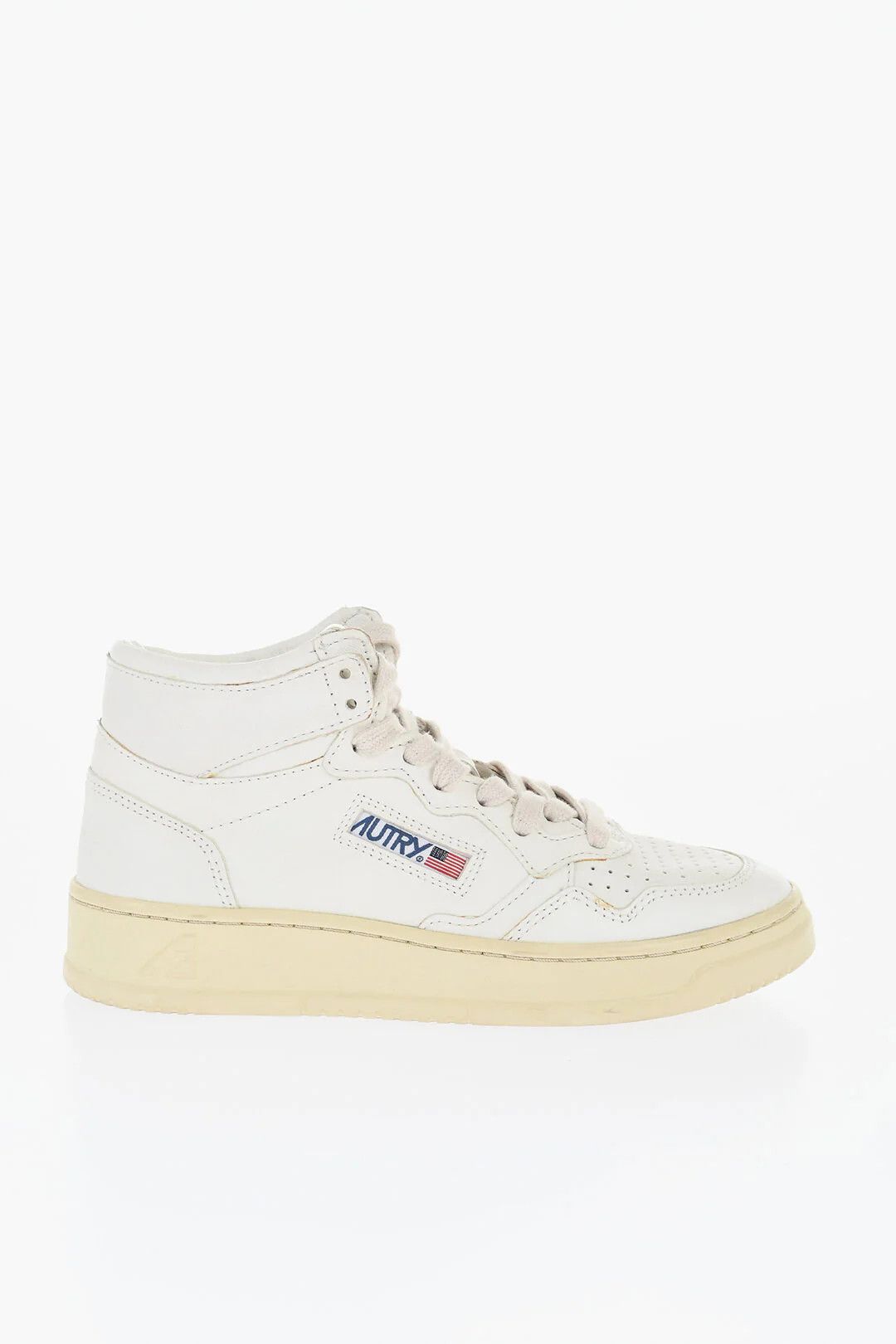 AUTRY og1mm0426 Leather Hi-Top Sneakers in White Size US 5 / IT 35 - 1 Thumbnail