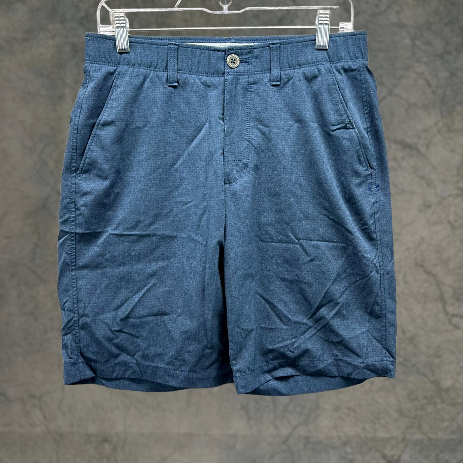 Under Armour Under Armour Shorts Mens 32 Blue Stretch Golf HeatGear UA Logo Lightweight Chino Casual Mens Size US 32 / EU 48 - 1 Thumbnail