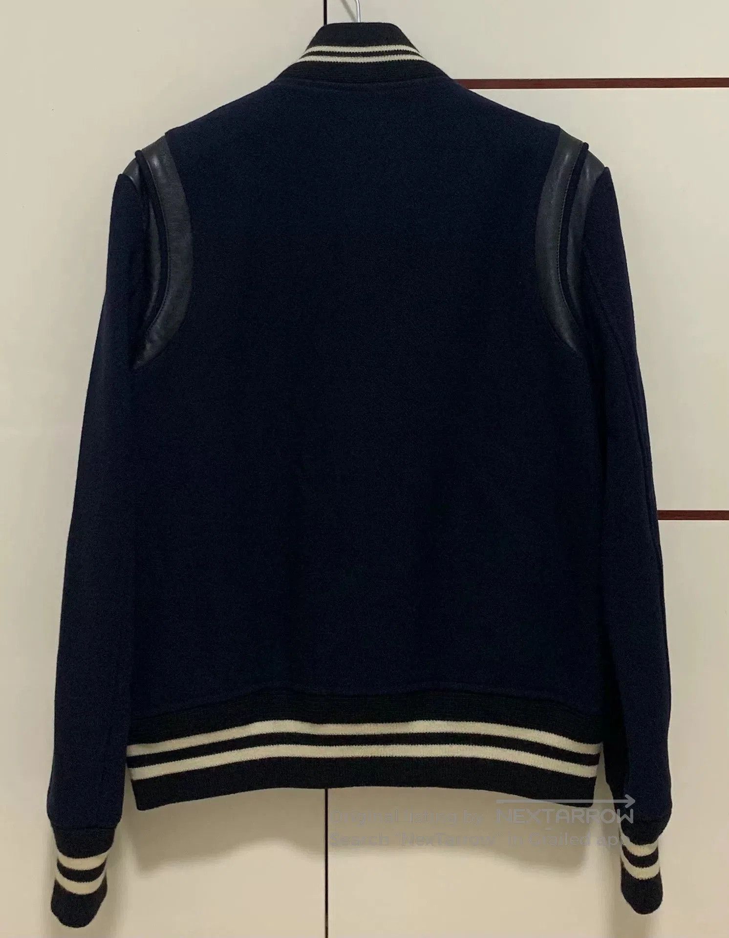 Saint Laurent Paris Saint Laurent Blue Wool Baseball Jacket. Size US M / EU 48-50 / 2 - 2 Thumbnail