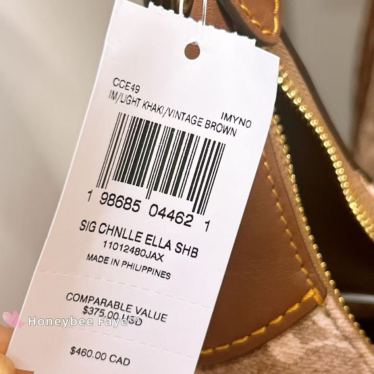 Coach Ella Shoulder Bag In Signature Chenille CCE49 Size ONE SIZE - 8 Thumbnail