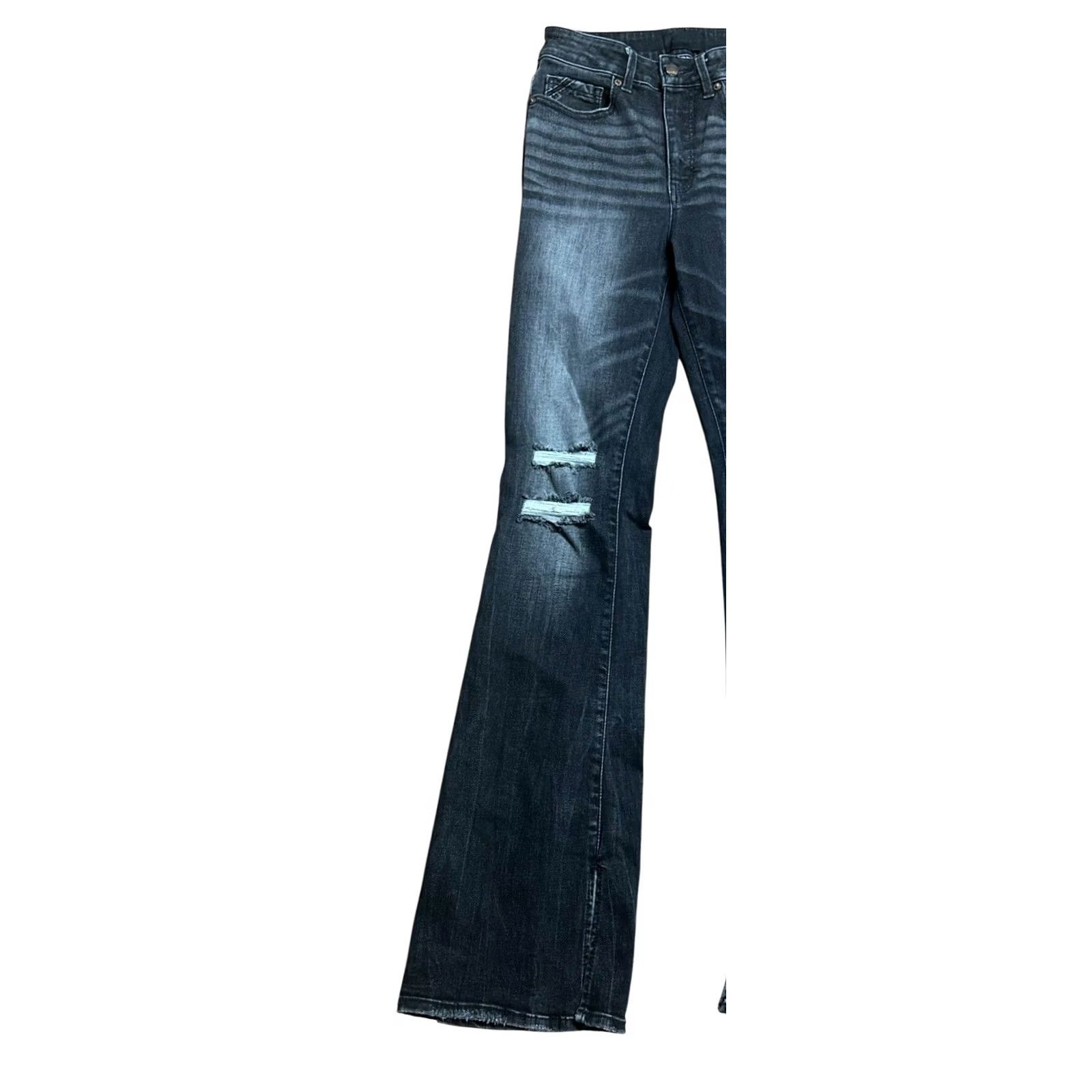 Buckle Black Buckle Black Boots Cut Jeans Pants 27 Tall Distressed Flare Black Women Size 27" / US 4 / IT 40 - 2 Thumbnail