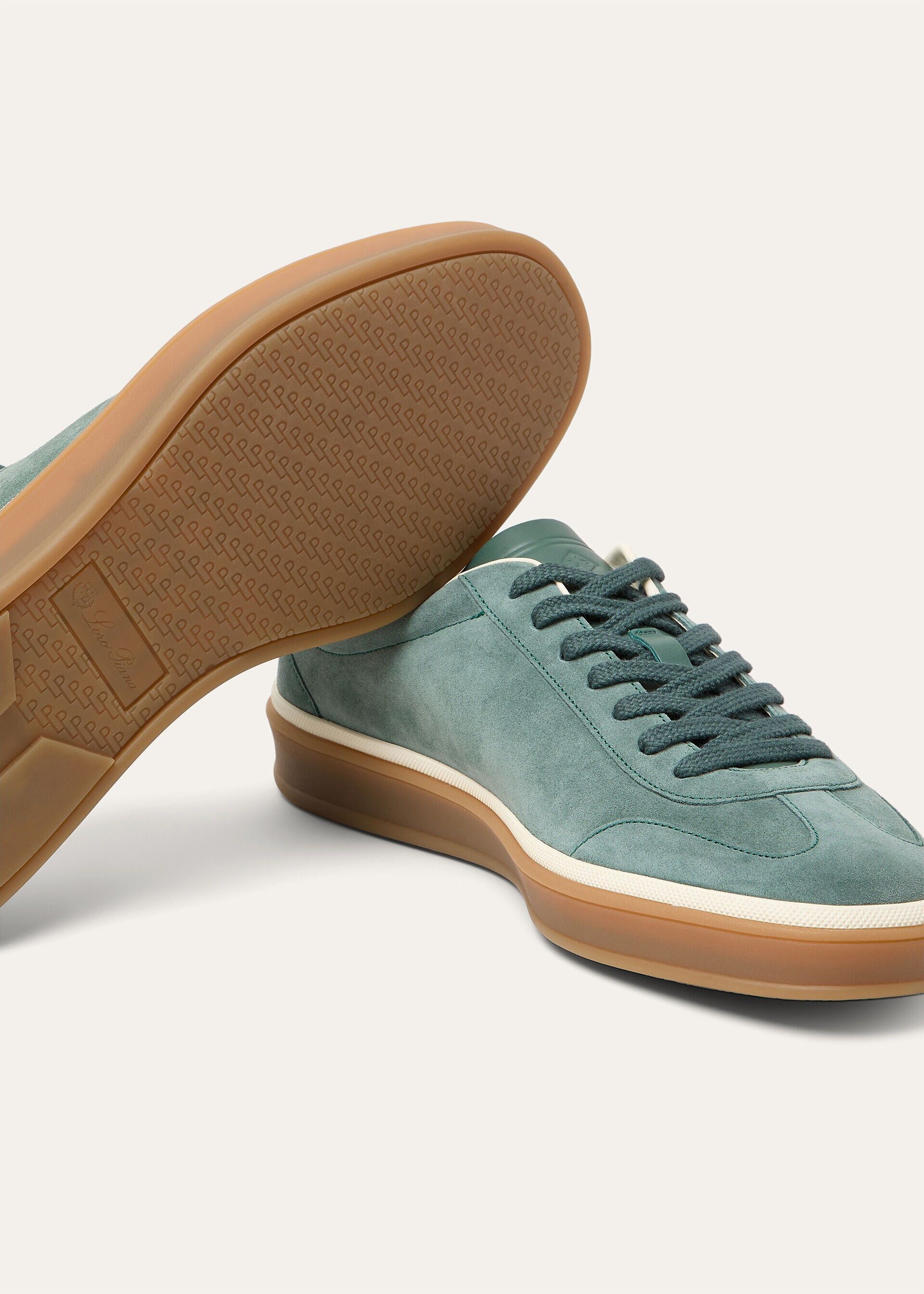 Loro Piana os11x0226 FSM0106 Tennis Walk Low-Top Sneakers in Pine Cloud Size US 8 / EU 41 - 5 Thumbnail
