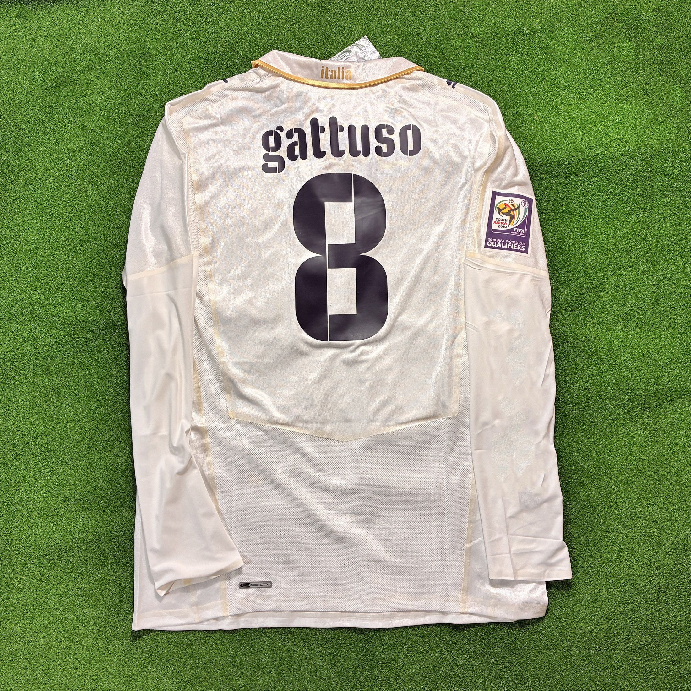 Puma Italy 2008 Away Player Issue Long Sleeve Jersey Gattuso #8 Size US XL / EU 56 / 4 - 1 Thumbnail