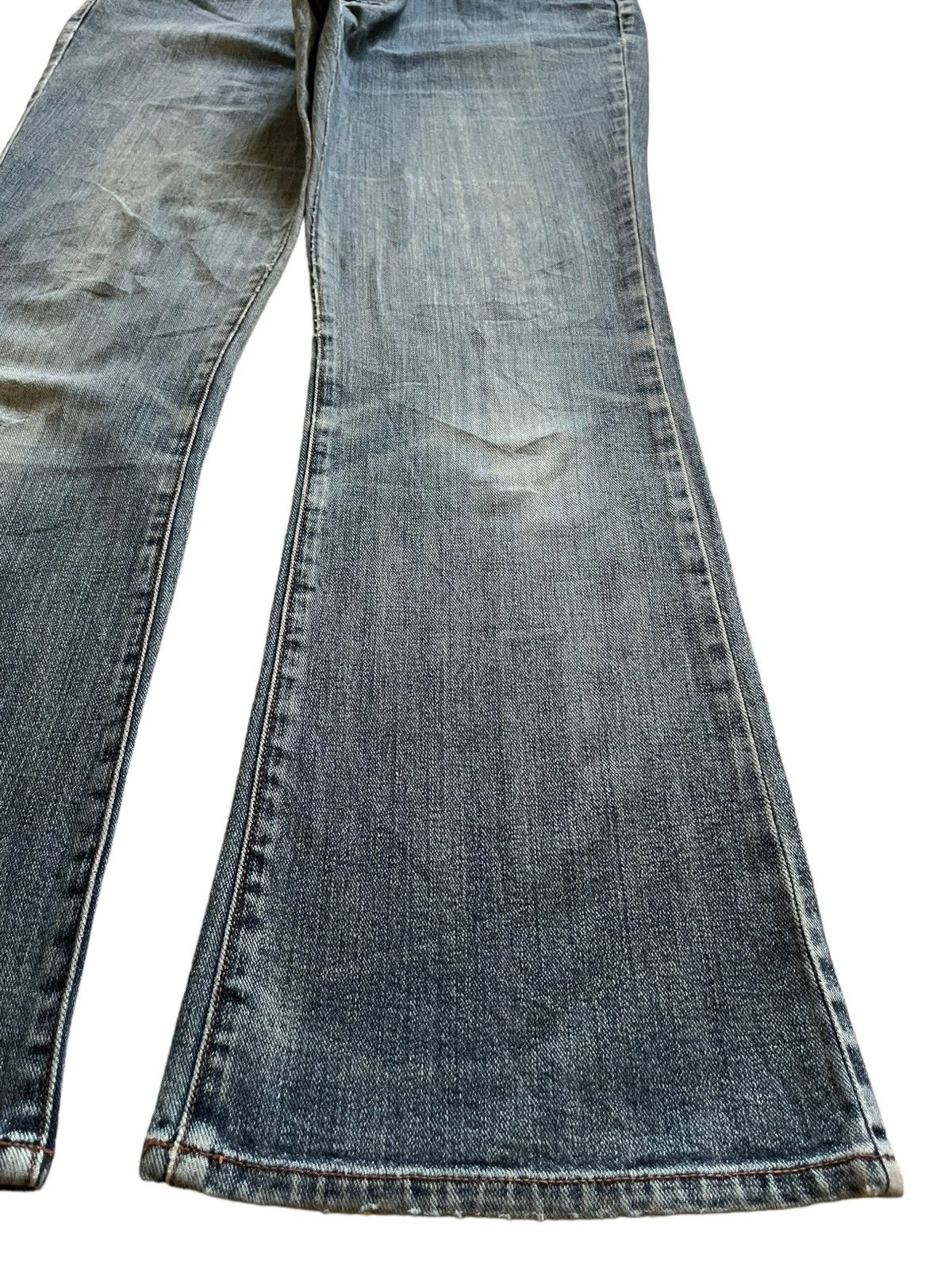 Japanese Brand SALES🔥Vintage Japanese Brand Flare Faded Wash Western Jeans Size 33" - 7 Thumbnail