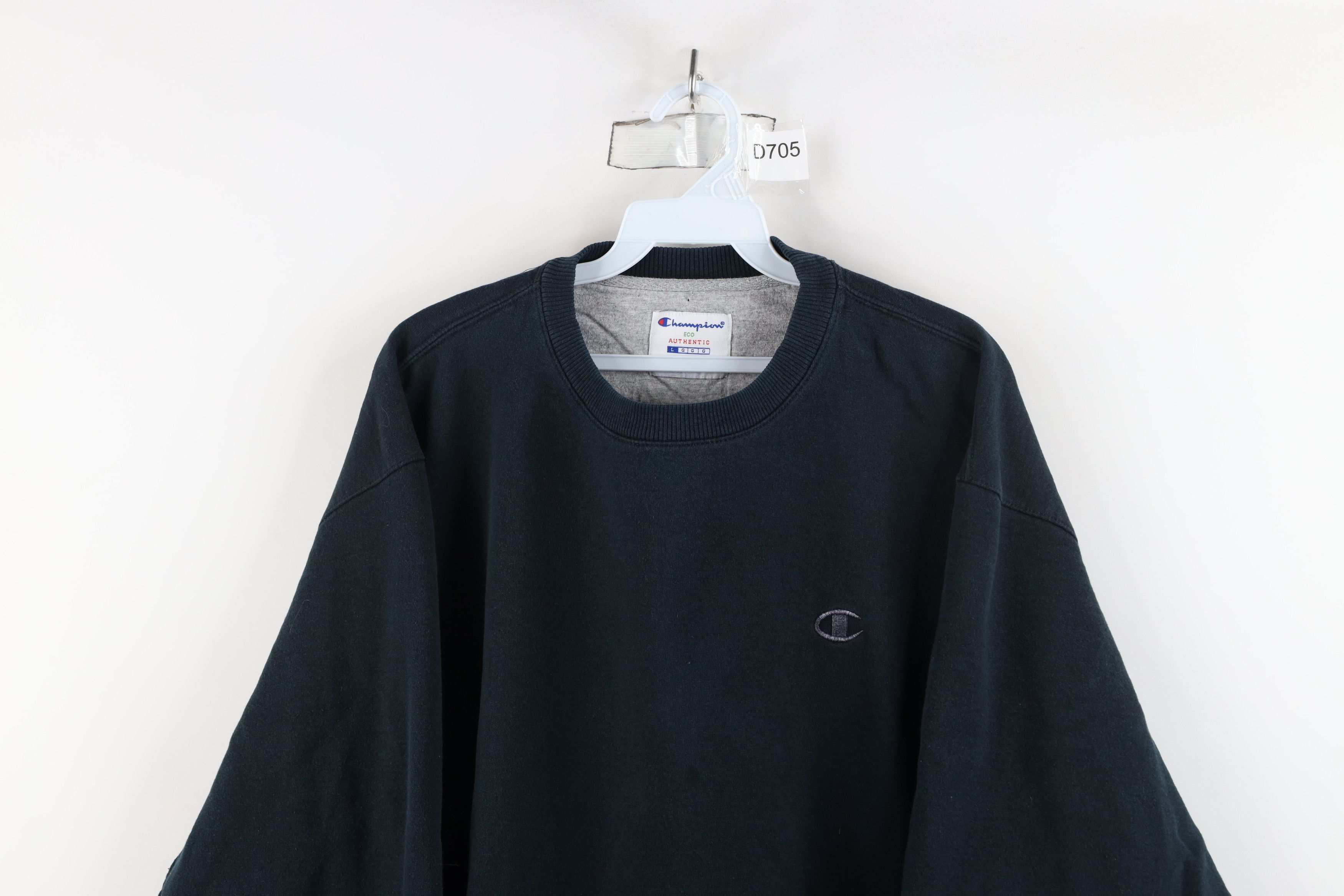 Champion × Vintage Vintage Champion Classic Logo Crewneck Sweatshirt Black Size US L / EU 52-54 / 3 - 2 Thumbnail