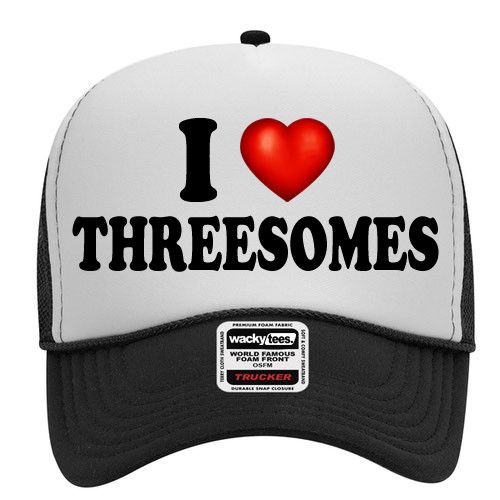 Other I Love Threesomes Adult Foam Snap Back Trucker Hat Size ONE SIZE - 1 Thumbnail