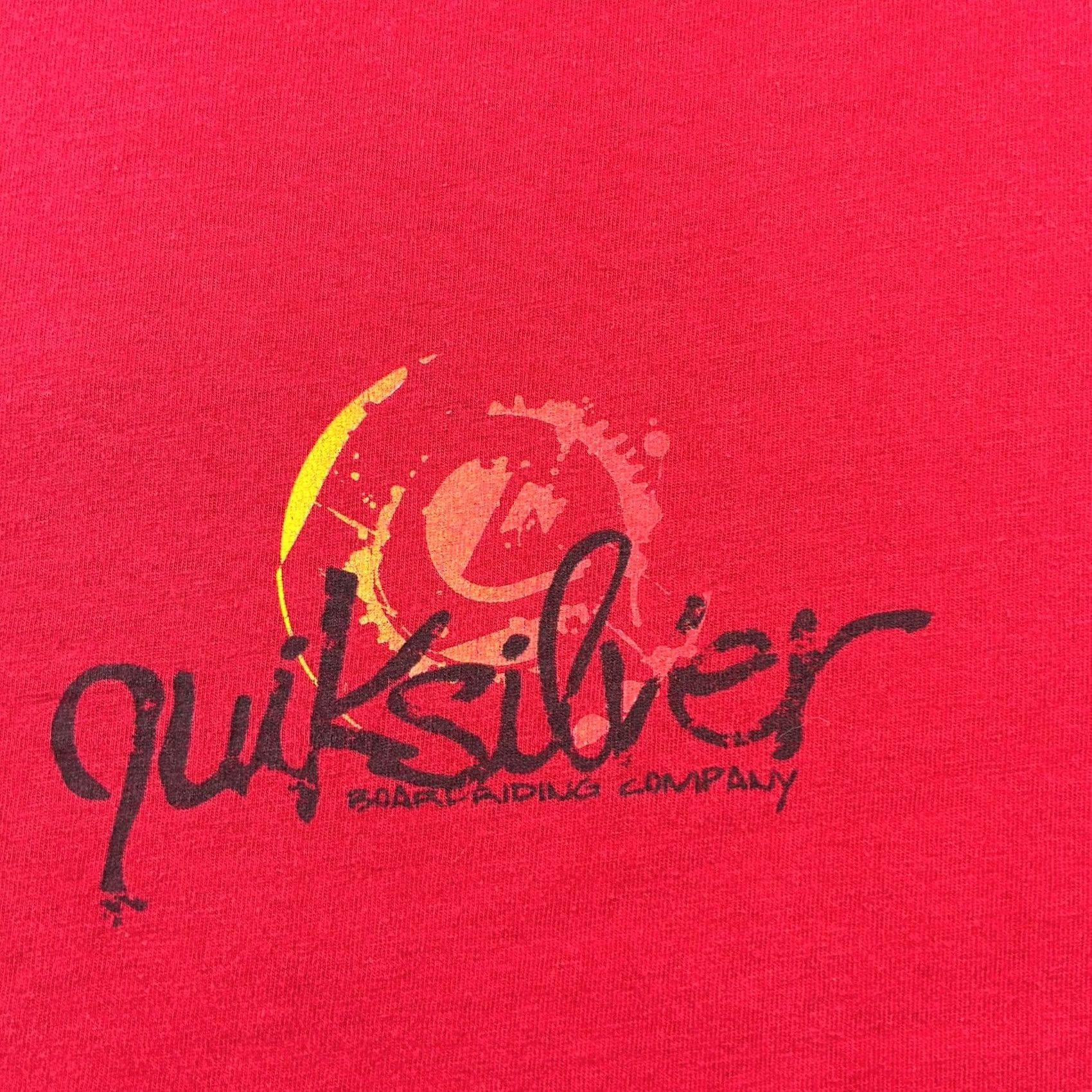 Quiksilver VINTAGE Quiksilver Shirt XL Red T-Shirt Mens Regular Crew Neck Graphic Print 2000s Grunge Classic Sketch Logo Used Vel Size US XL / EU 56 / 4 - 4 Thumbnail