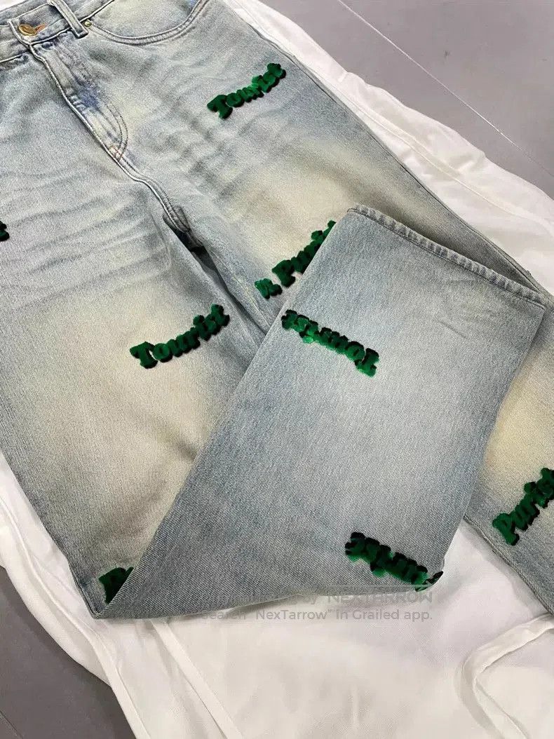 Louis Vuitton LV Classic Print Denim Jeans Size 30. Size US 30 / EU 46 - 4 Thumbnail