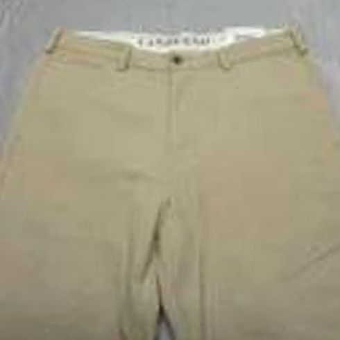 Lands' End Lands End Khaki Pants Mens Desert Chino 34x31 Regular Flat Front Straight Beige Button Zip Pockets Wrinkle Resistant Cotton Casual Business Workwear Size US 34 / EU 50 - 4 Thumbnail