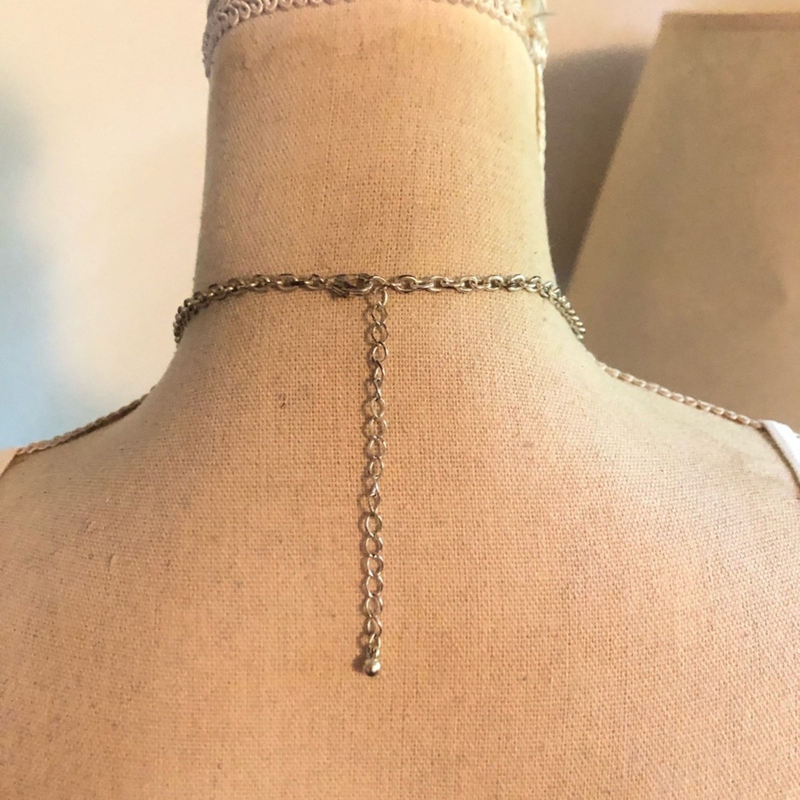 Jewelry Triple row faceted chandelier gem layered elegant necklace Size ONE SIZE - 4 Thumbnail