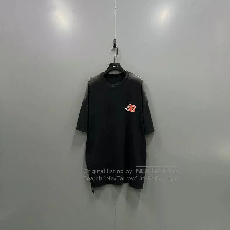Balenciaga Balenciaga Flame Letter Distressed Print Tee. Size US L / EU 52-54 / 3 - 1 Thumbnail