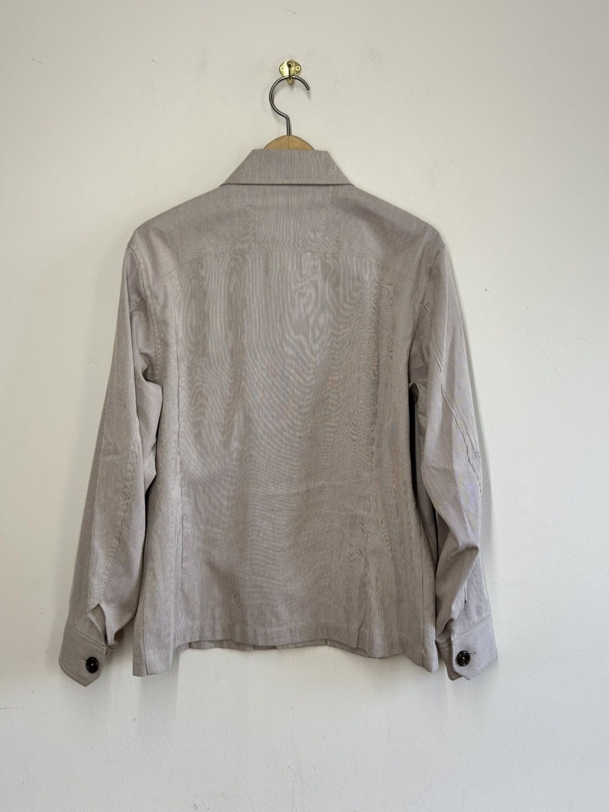 CAMO by Stefano Ughetti Camo Biella Cotton Twill Overshirt M Beige Brown Italy Size US M / EU 48-50 / 2 - 4 Thumbnail