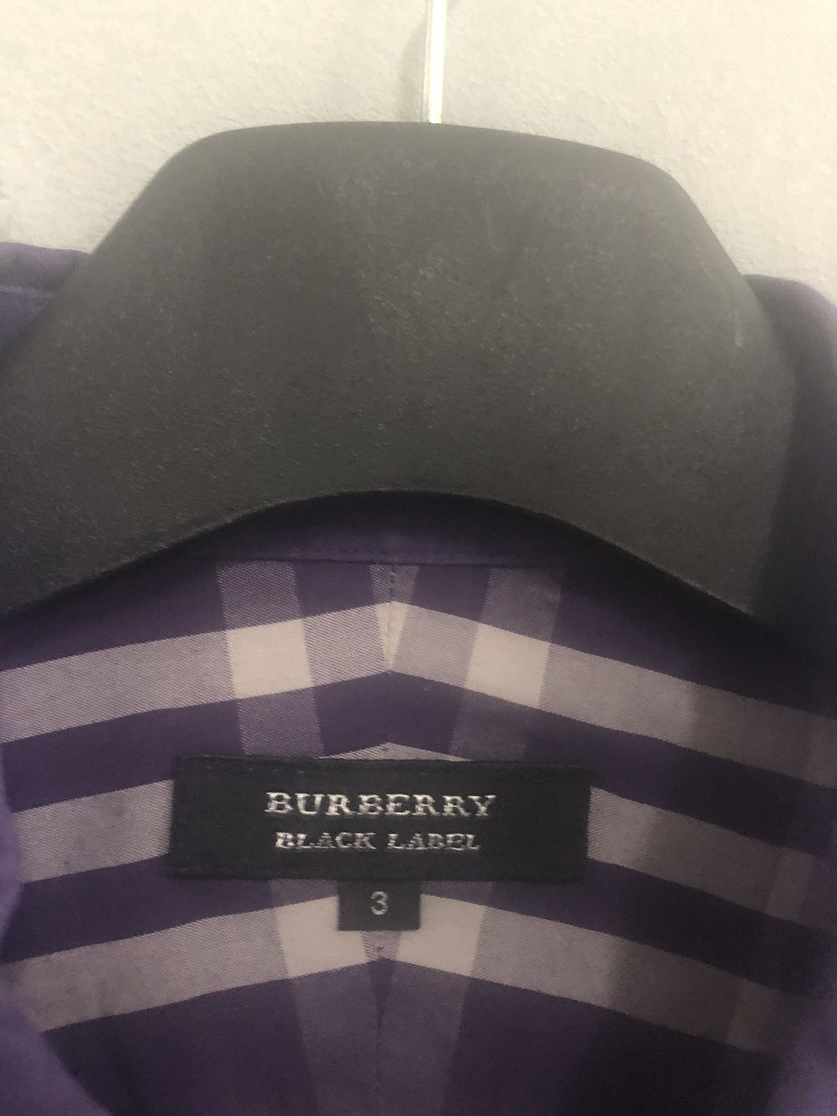 Burberry BURBERRY Black Label Shirt Nova Check Purple Size US M / EU 48-50 / 2 - 2 Thumbnail