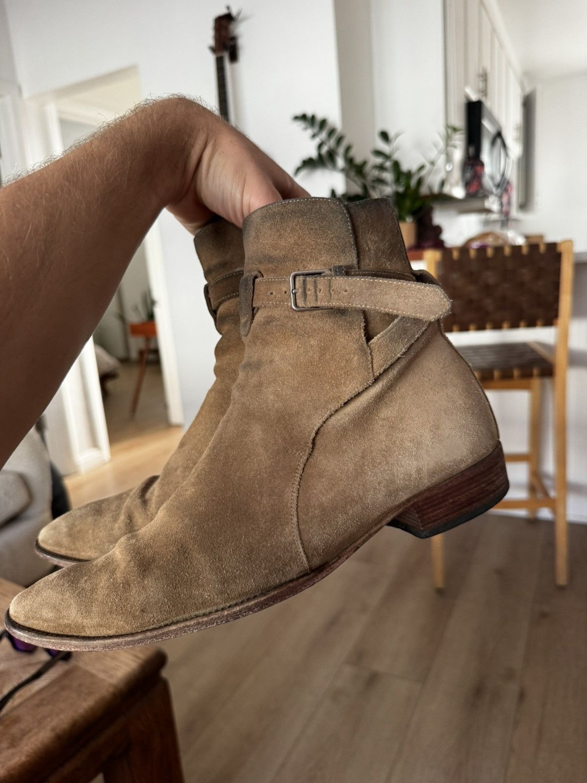 Saint Laurent Paris Sigaro Tan hedi jodphur wyatt Size US 9 / EU 42 - 4 Thumbnail