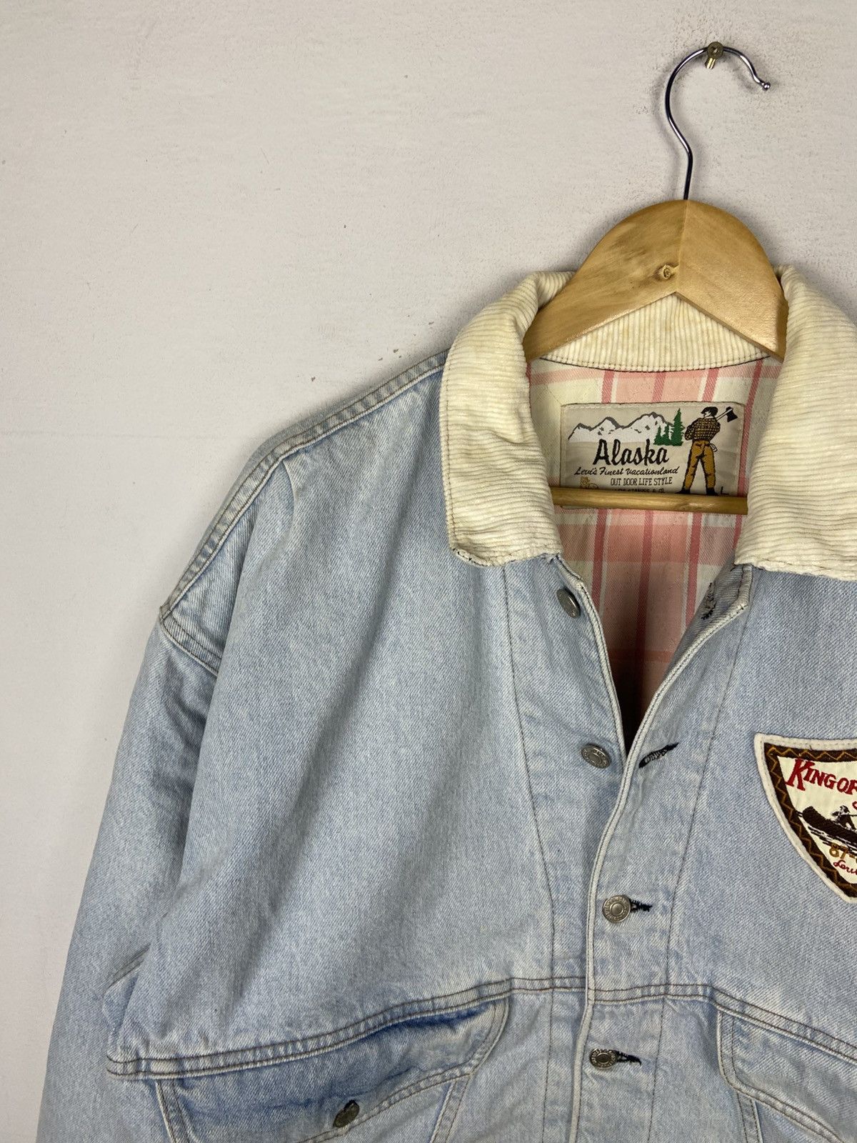 Levi's Vintage Clothing VINTAGE 80s LEVIS ALASKA WASHSTONE KING OF RIVER DENIM Size US L / EU 52-54 / 3 - 7 Thumbnail