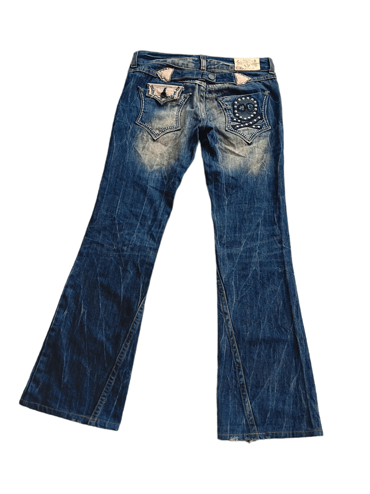 Vintage RARE! Vintage japan red peppers low rise flared denim pants Size US 30 / EU 46 - 2 Thumbnail
