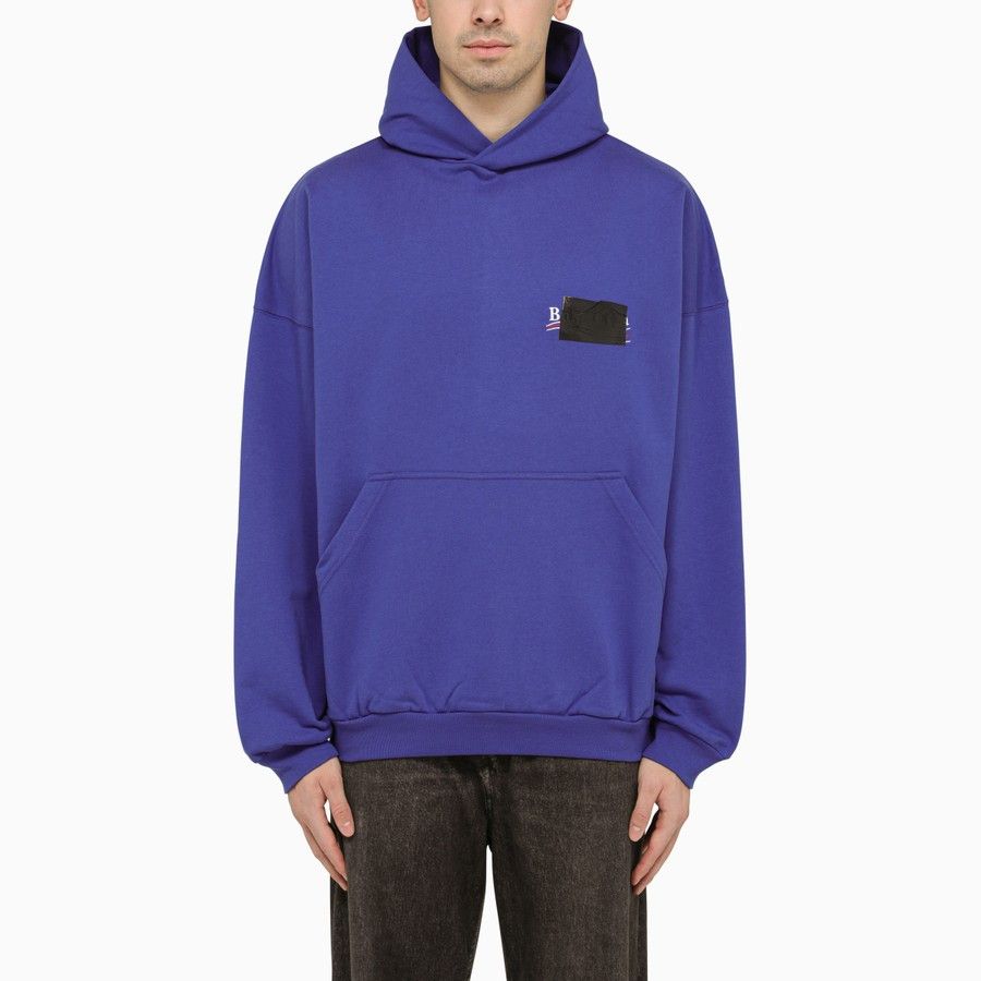 image of Balenciaga O1D2Blof0224 Sweatshirt In Blue, Men's (Size Medium)