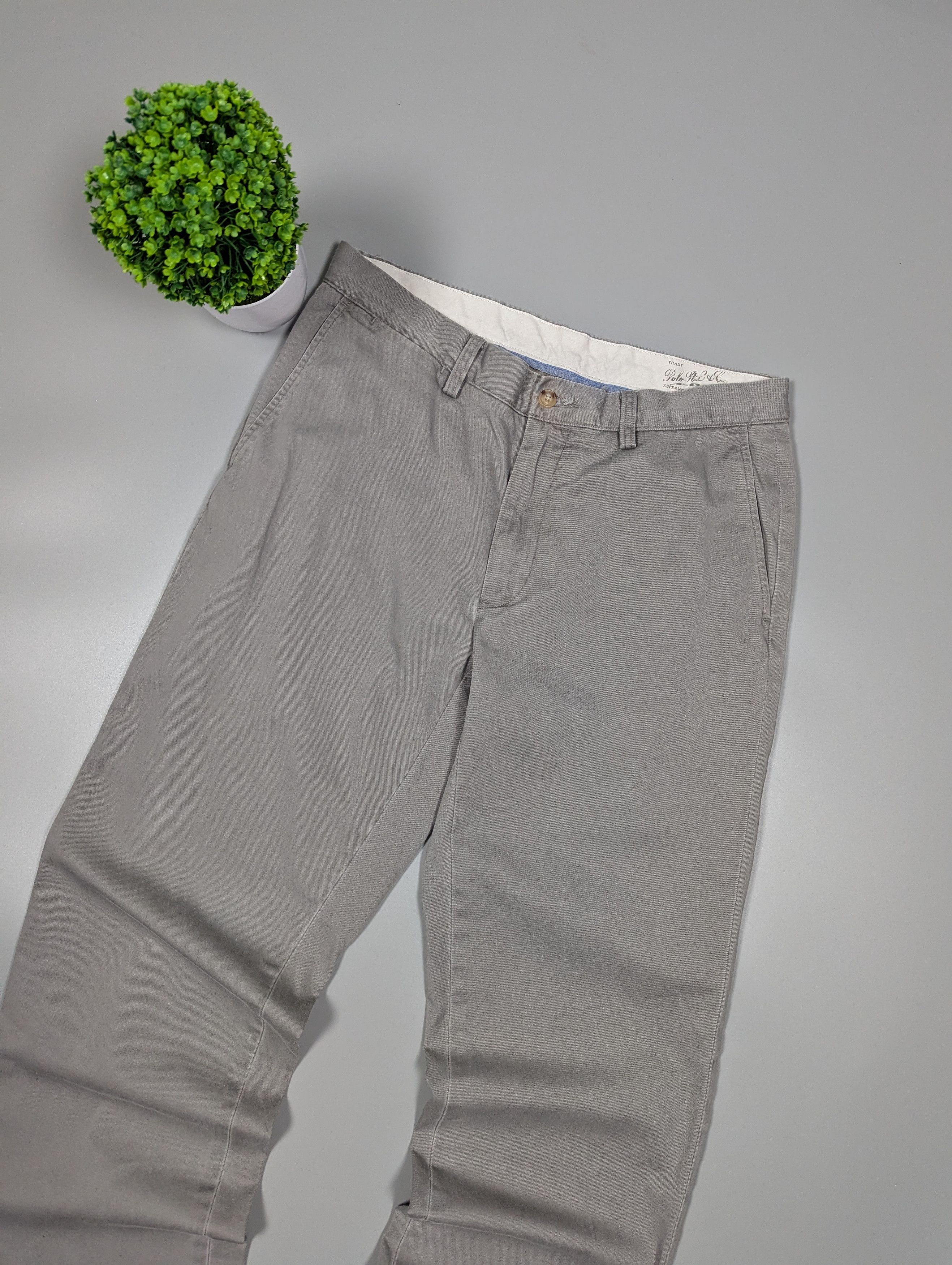 Polo Ralph Lauren × Vintage Polo Ralph Lauren Vintage Men's Gray Classic Chino Pants Size US 32 / EU 48 - 2 Thumbnail