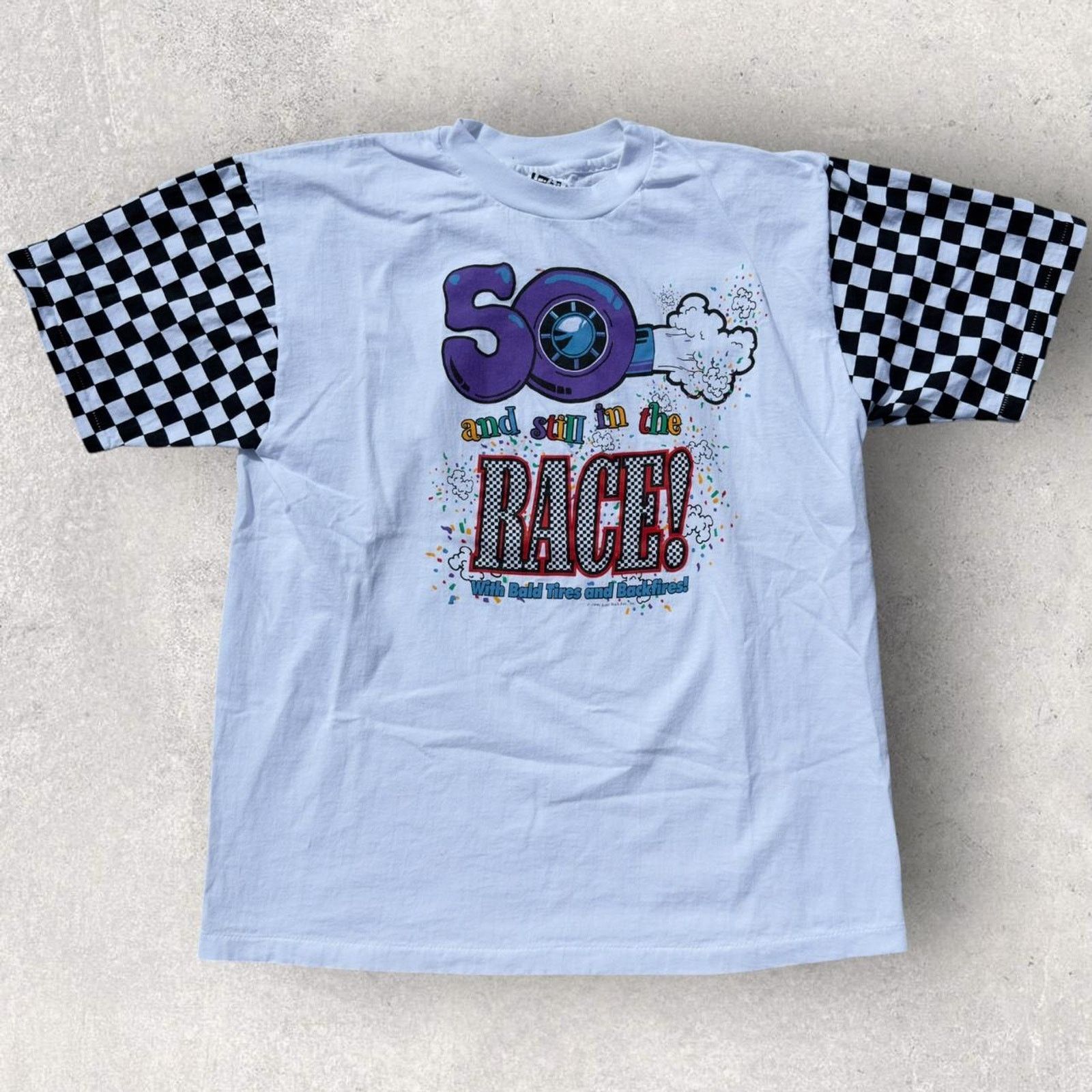 Vintage Vintage 90’s Racing Birthday Shirt Size US XL / EU 56 / 4 - 1 Thumbnail