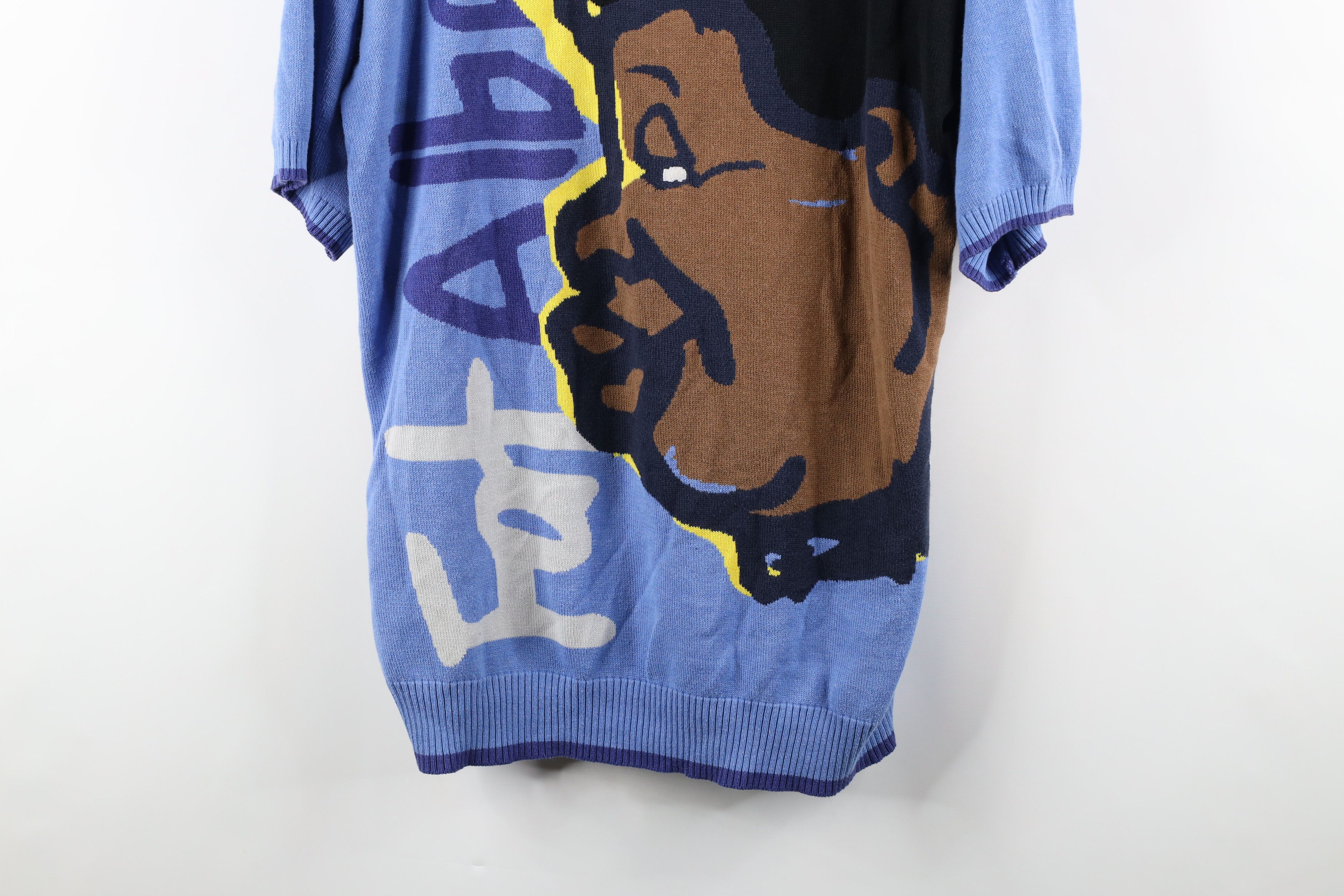 Fubu × Vintage Vintage 90s FUBU Albert and the Junkyard Gang Knit Sweater Size US XXL / EU 58 / 5 - 3 Thumbnail
