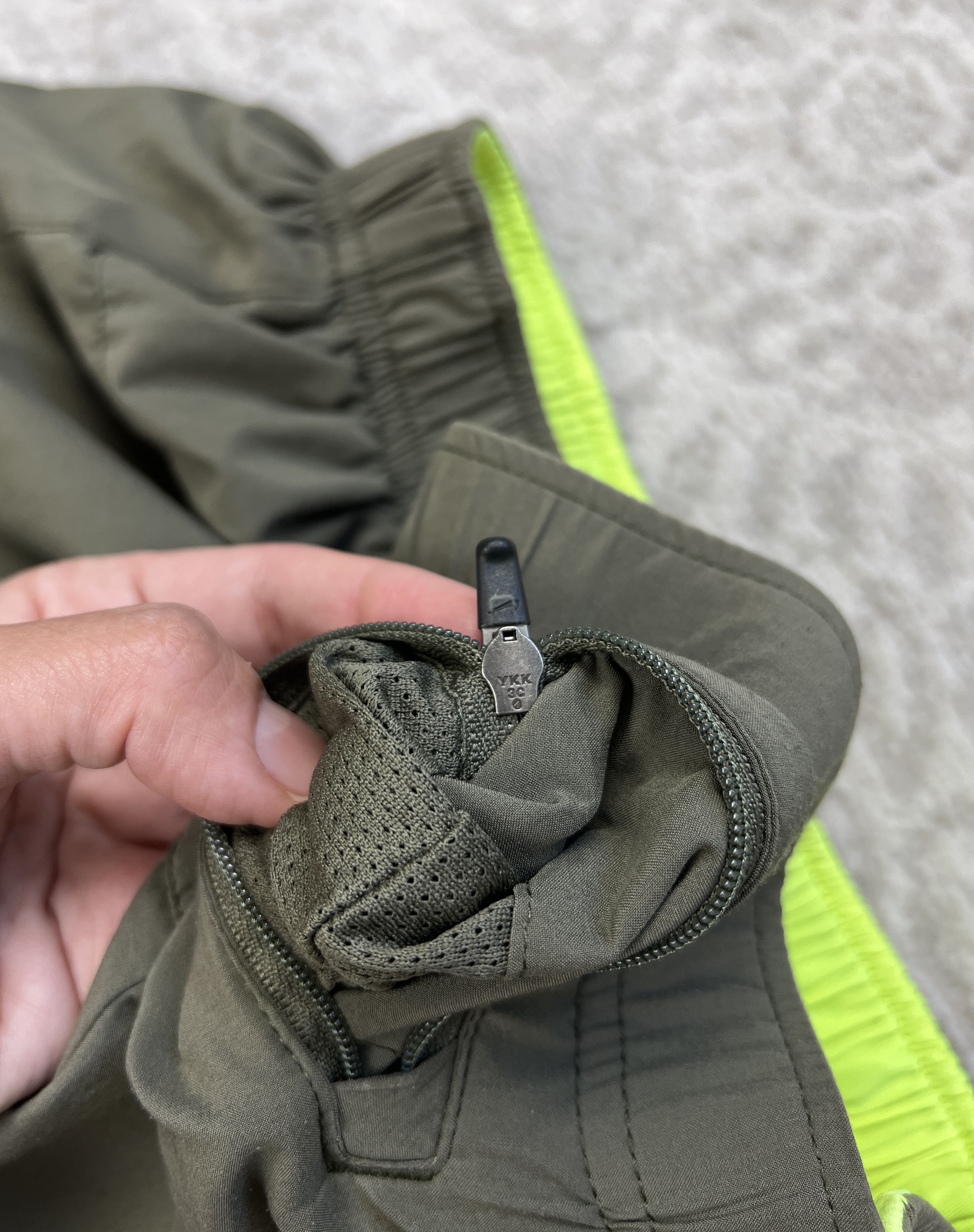 Nike Nike Dri-FIT 2-in-1 Running Training Shorts Sequoia Volt Size US 32 / EU 48 - 13 Thumbnail
