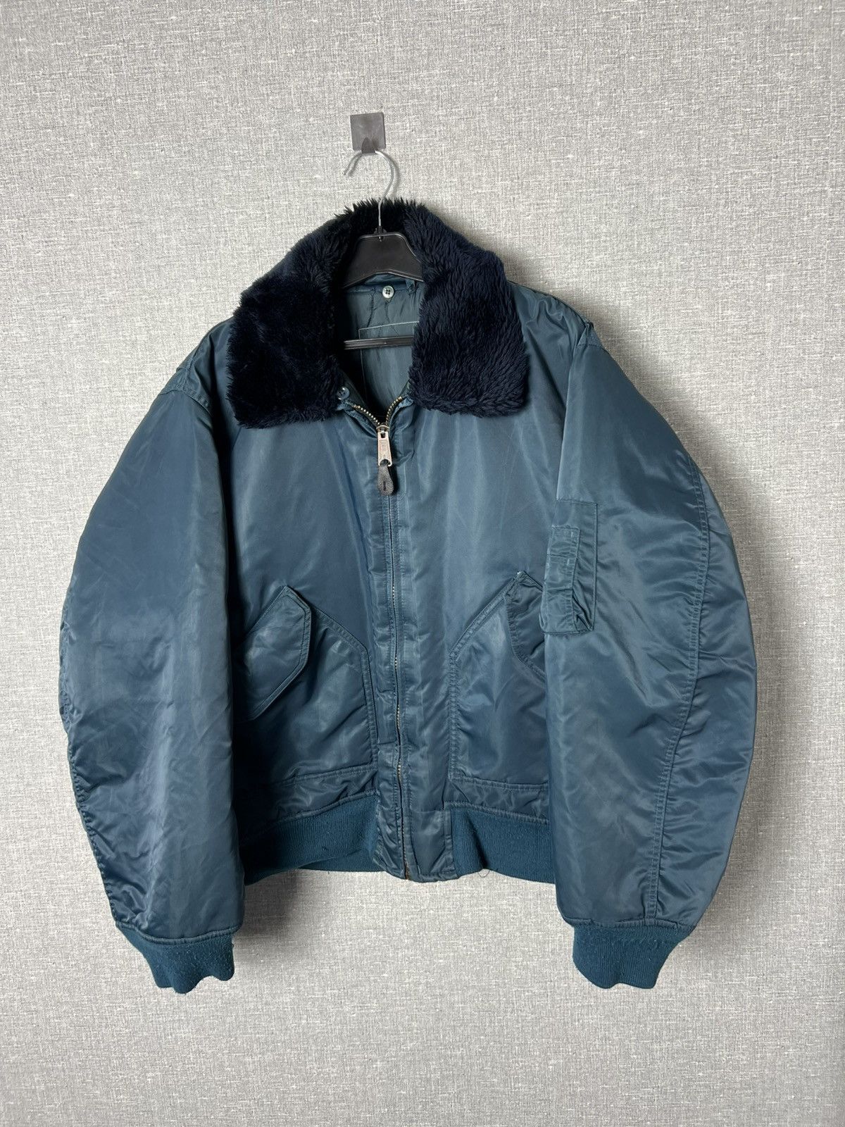 Vintage MA-2 Vintage Flyer’s Nylon Bomber Military Collared Jacket Size US XL / EU 56 / 4 - 1 Thumbnail