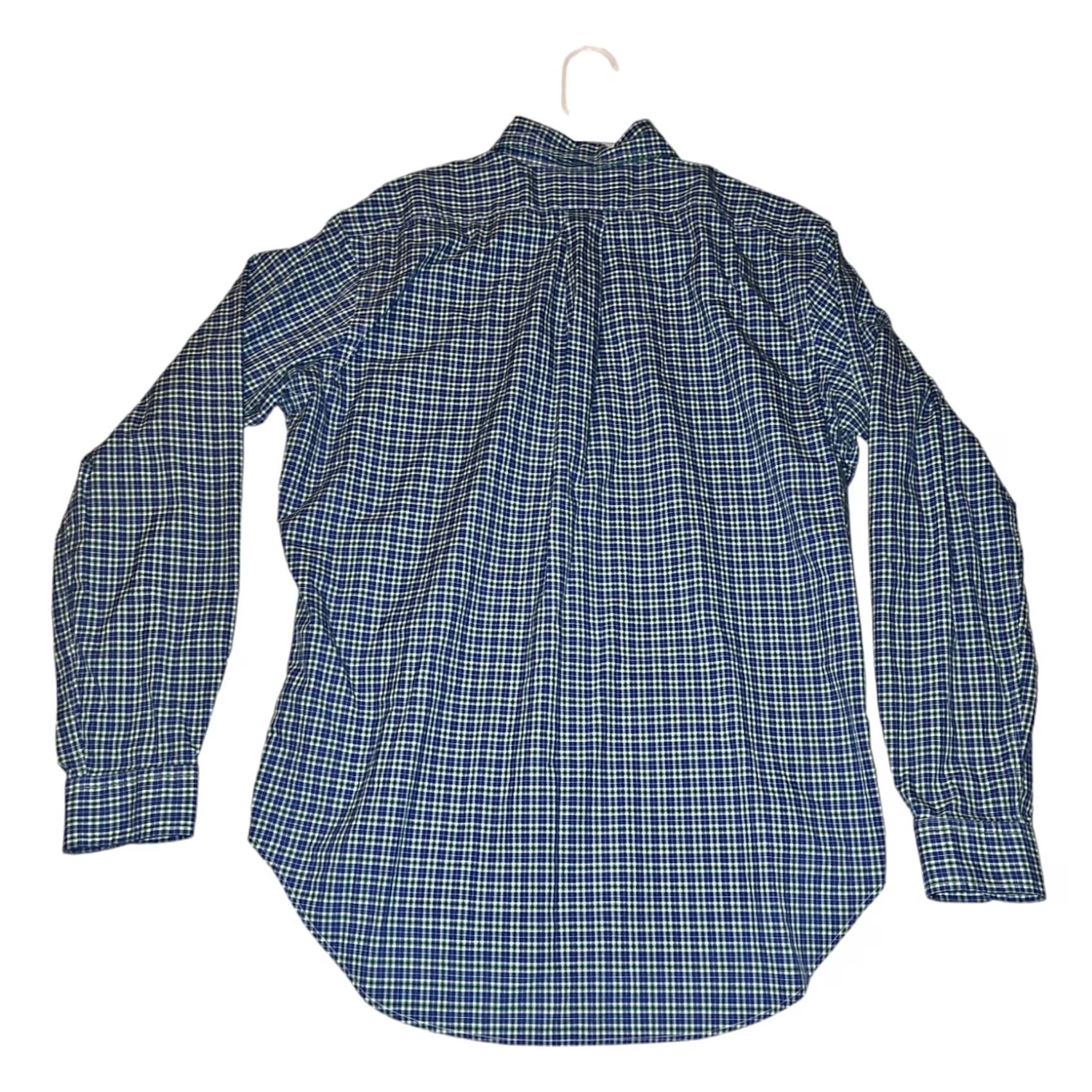 Ralph Lauren VINTAGE Ralph Lauren Button-Down Shirt M Classic Fit Men's Blue/Green Check 90s Preppy Cotton Regular Size M Blue Size US M / EU 48-50 / 2 - 7 Thumbnail
