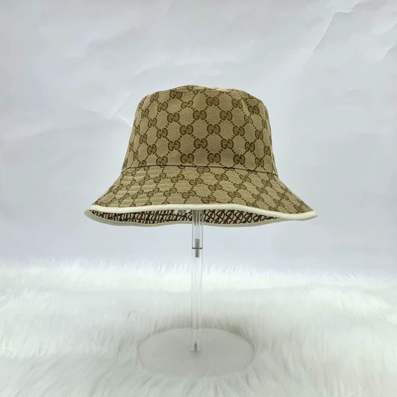 Gucci Gucci Brown Logo Bucket Hat - dmc Size ONE SIZE - 1 Thumbnail