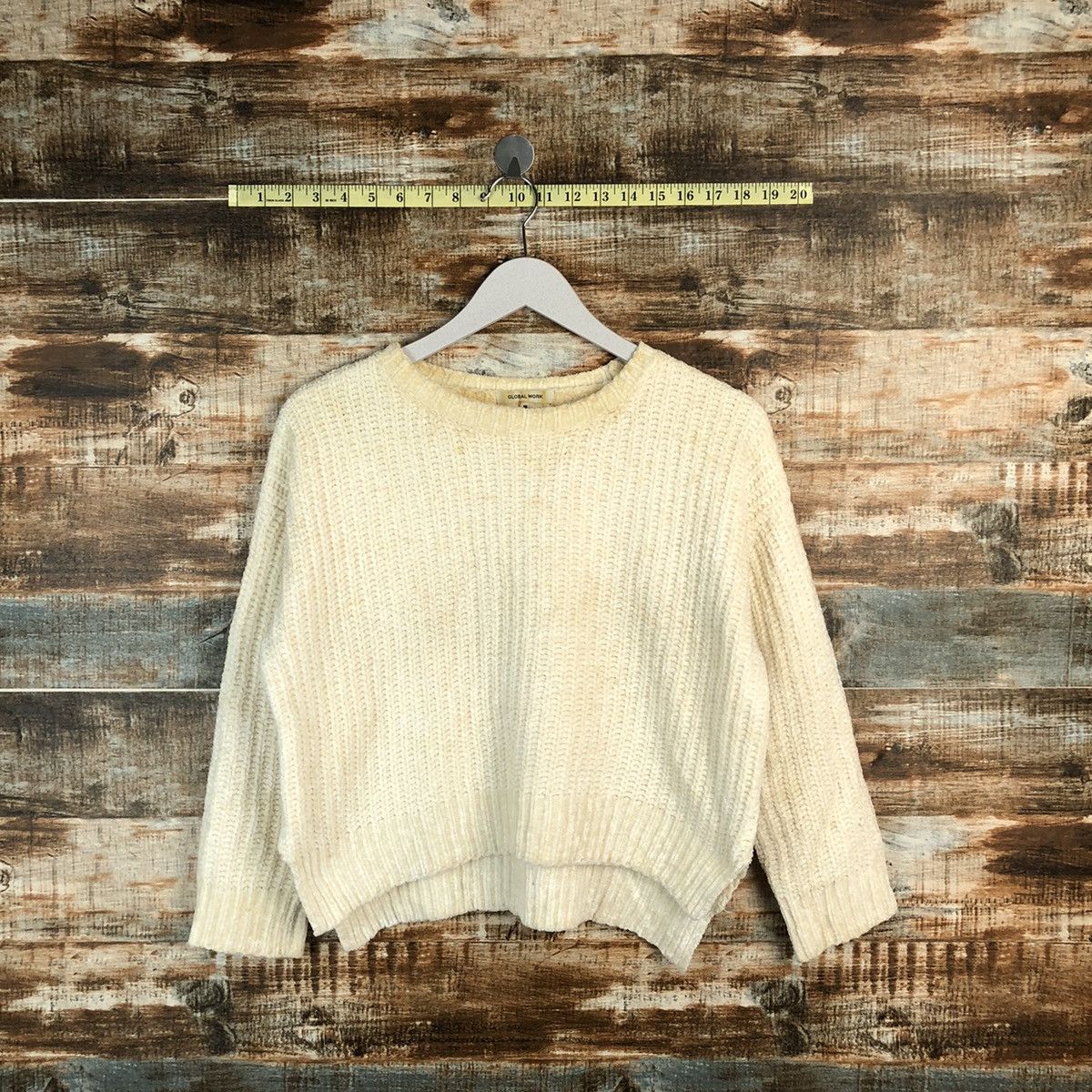 Global Work × Homespun Knitwear Global Work thrashed vintage Knitwear #A1242 Size S / US 4 / IT 40 - 1 Thumbnail